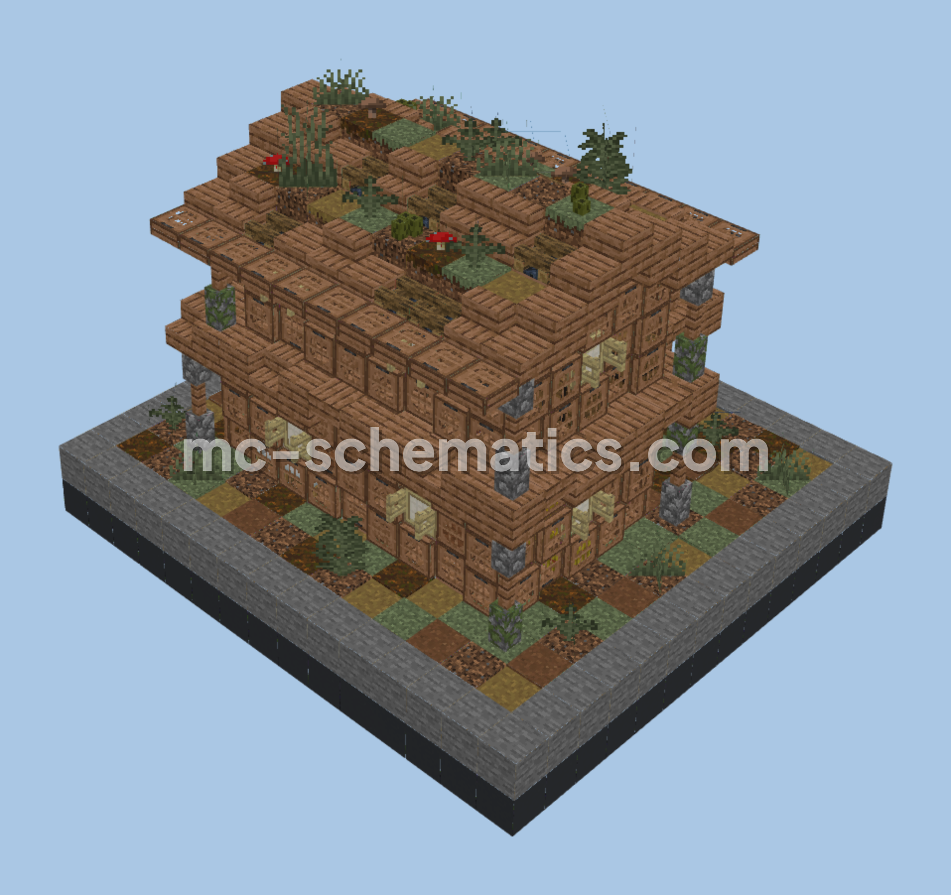 Japanese Rural Hut Minecraft schematic preview