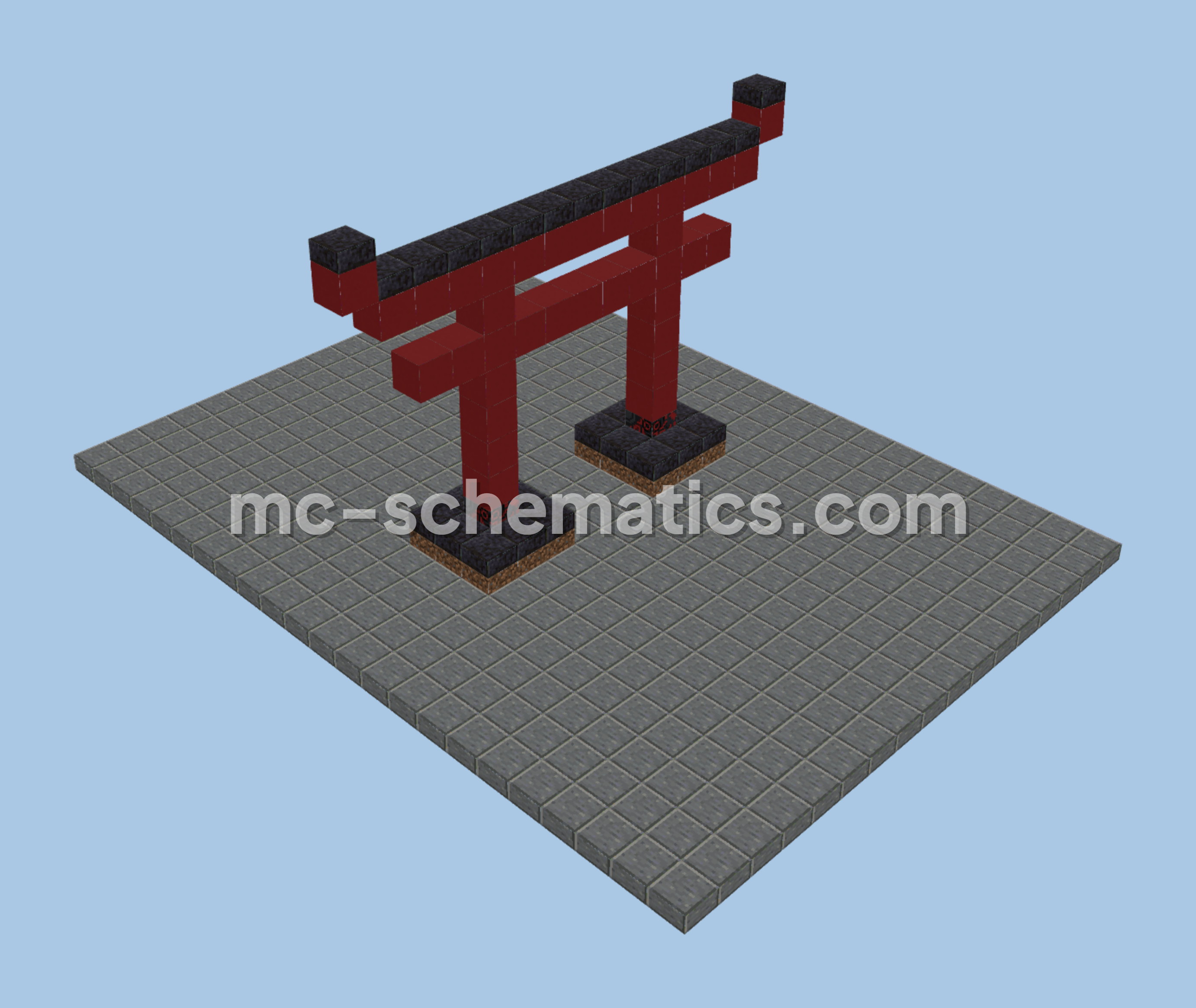 Japanese Shinto Shrine Structure Minecraft schematic preview