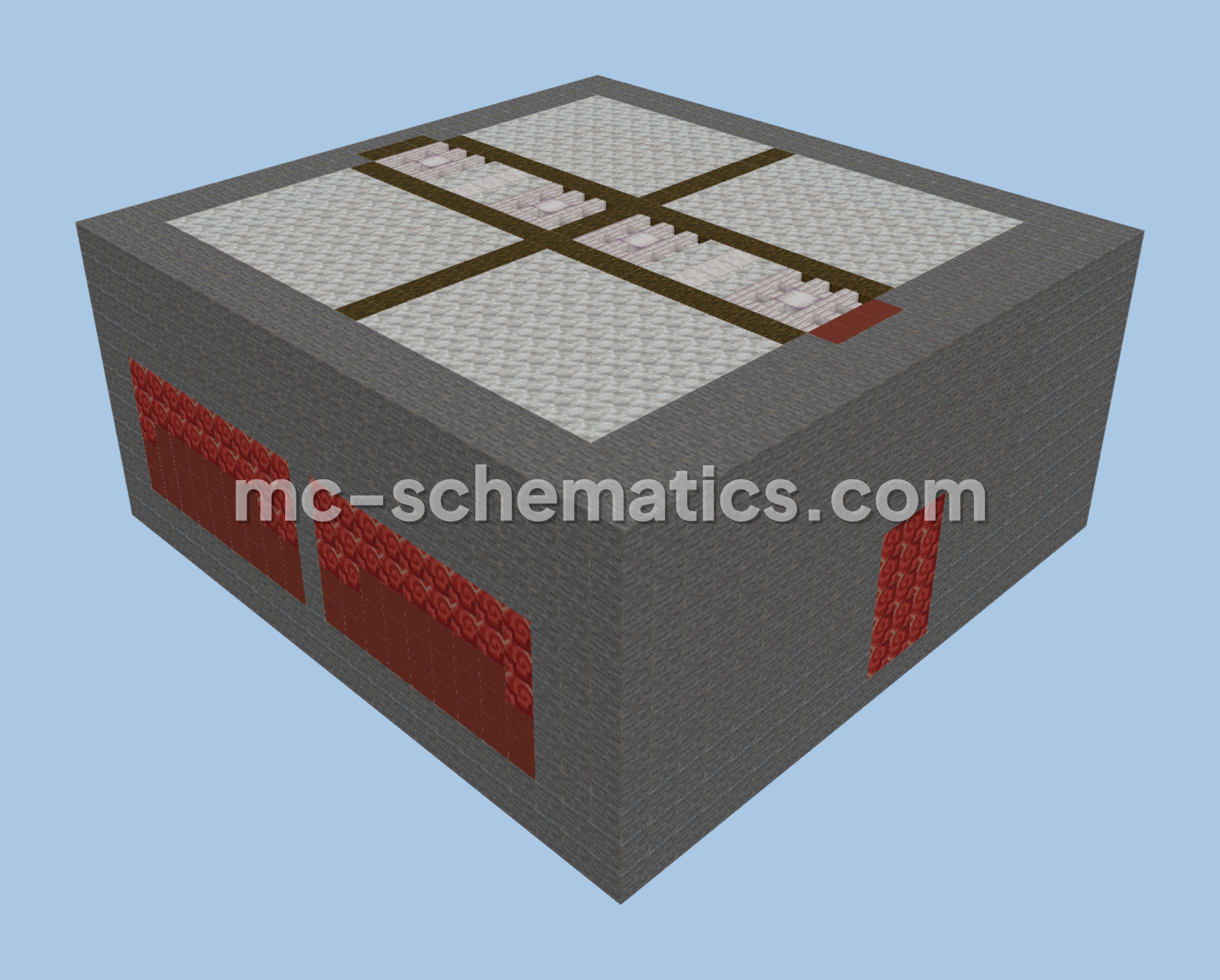 Japanese Style End Portal Room Minecraft schematic