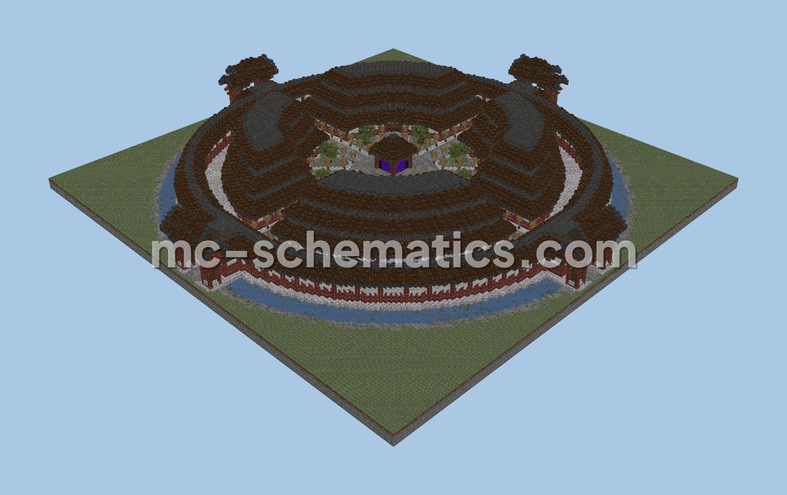 Japanese Style Trading Hall Minecraft schematic