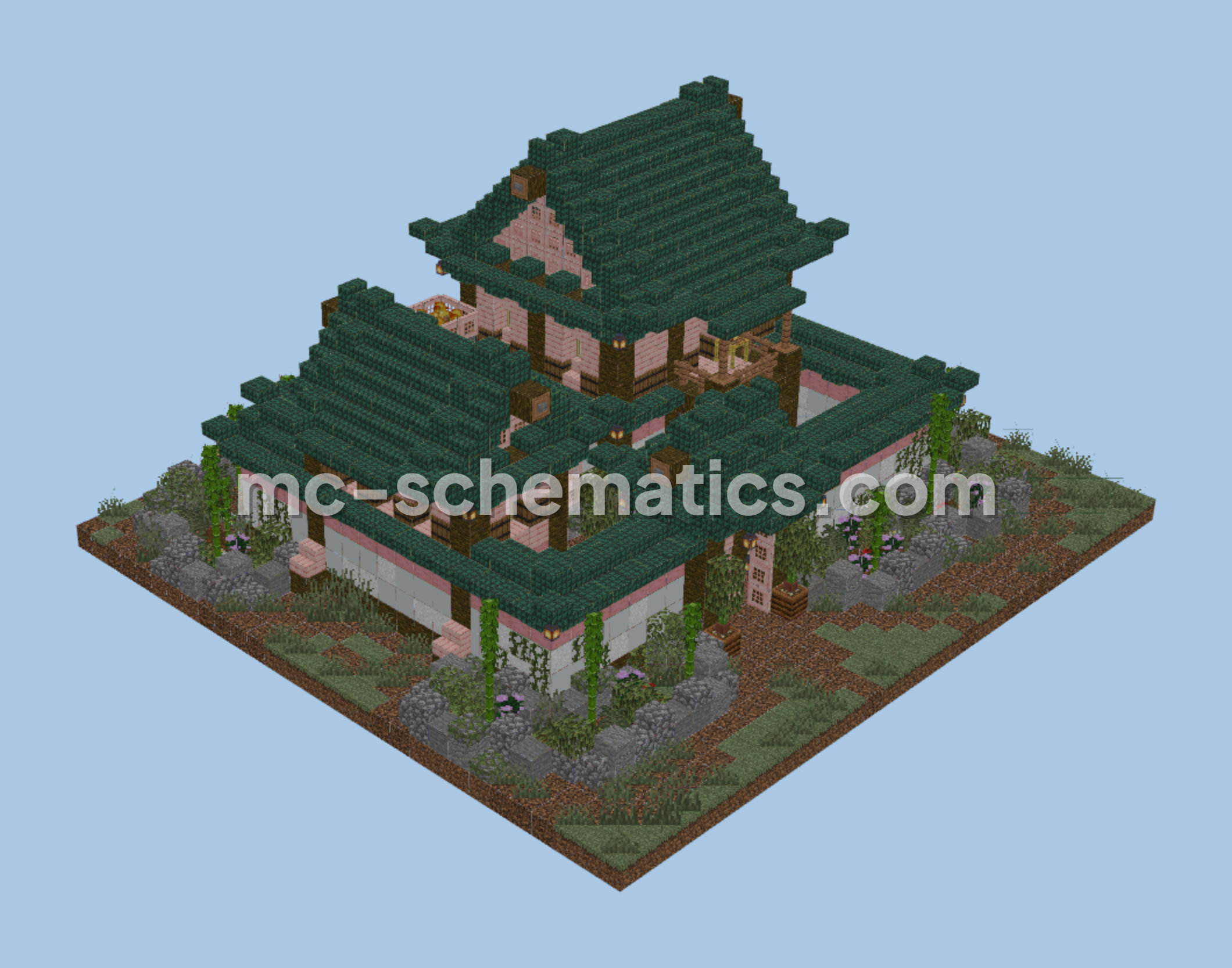 Japanese Style Villa Minecraft schematic preview