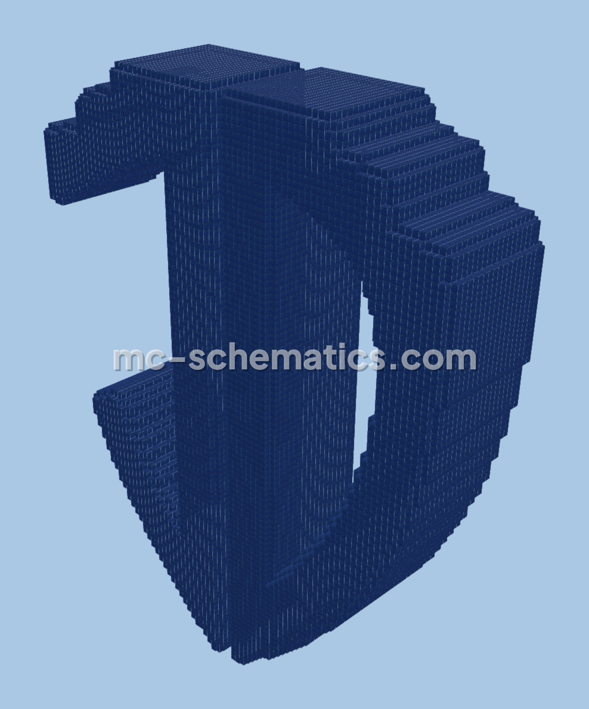 JDCorp Shield Logo Minecraft schematic preview