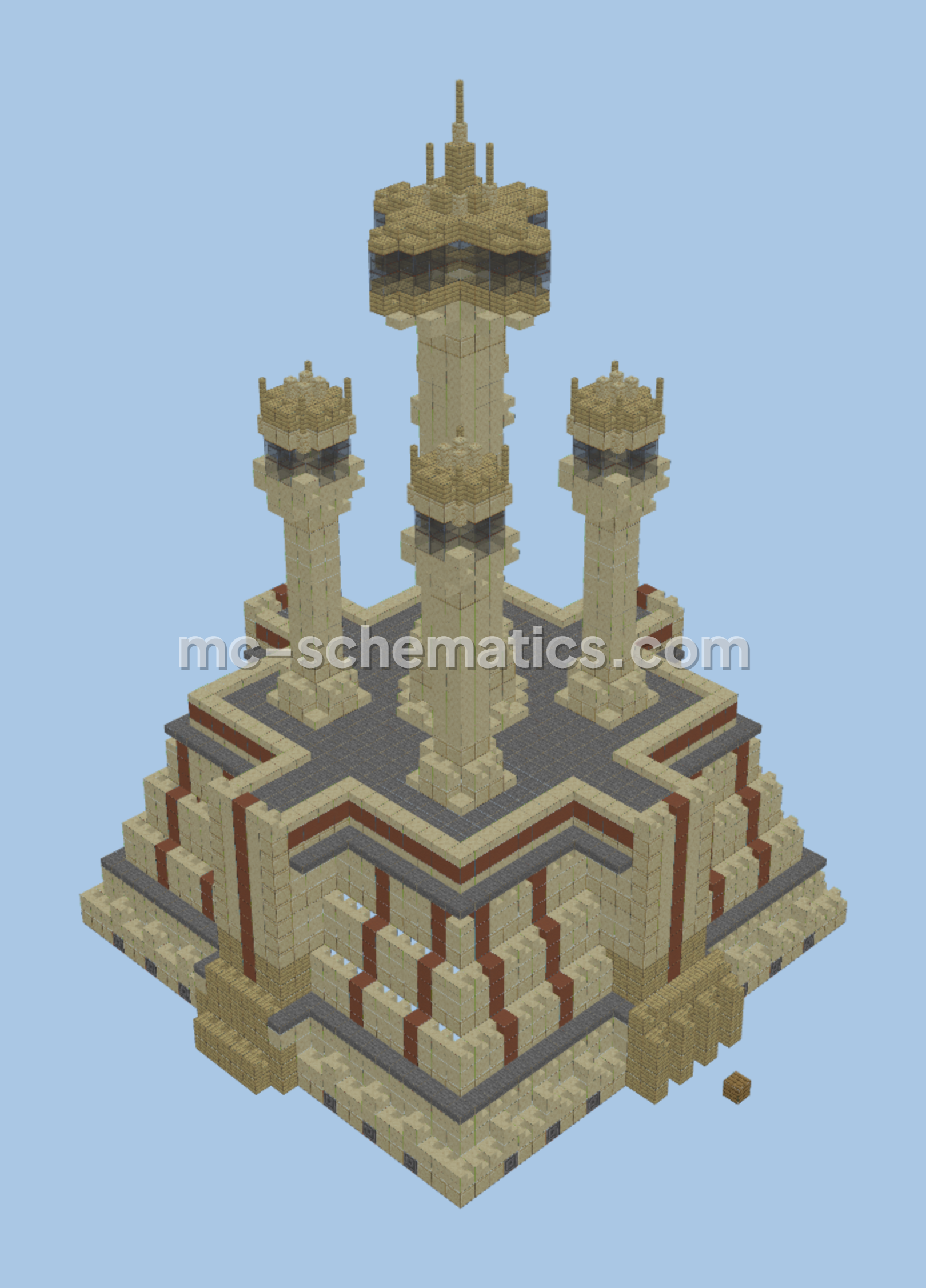 Jedi Temple Survival House Minecraft schematic preview