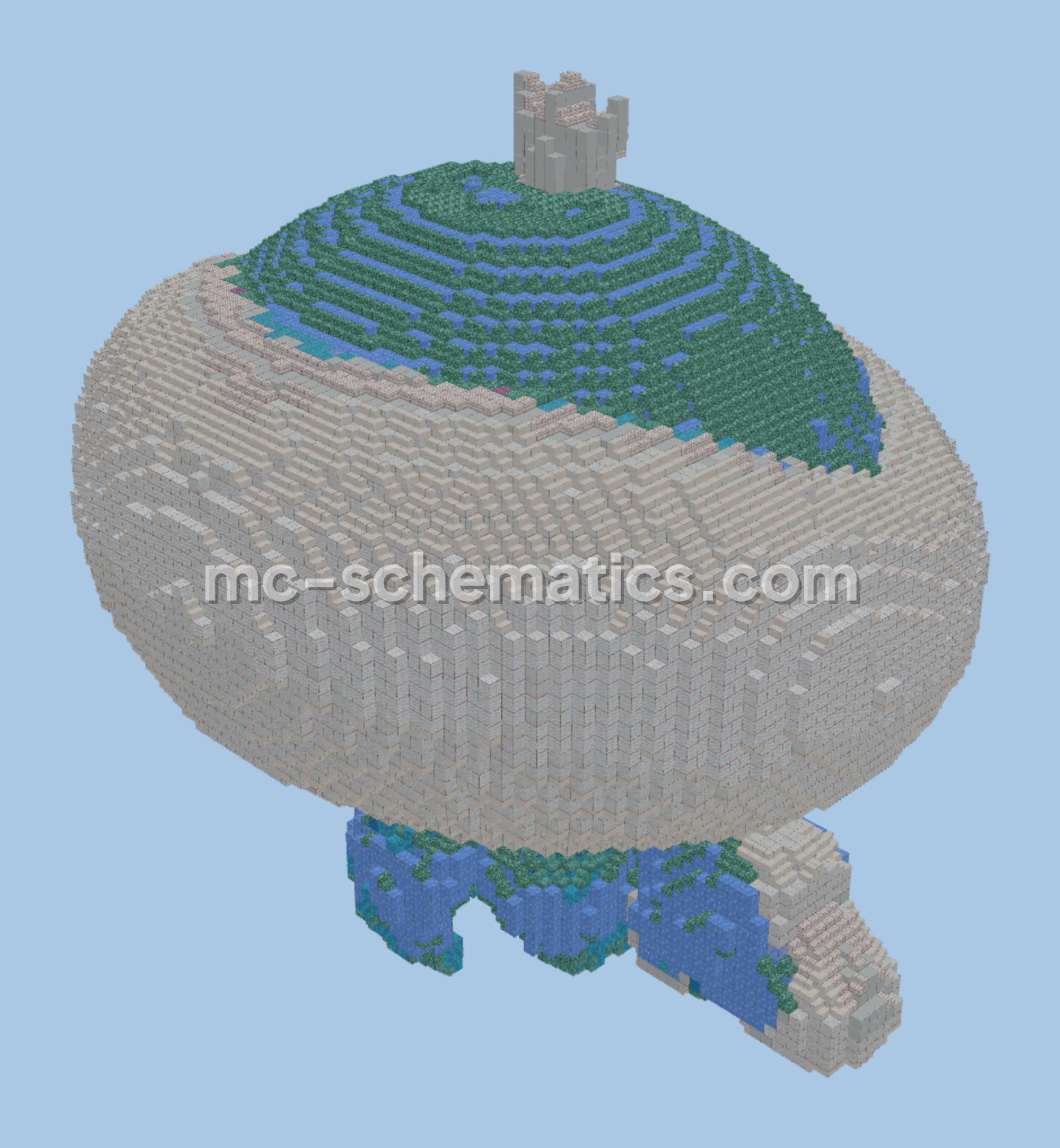 Jellicent Male Minecraft Build Minecraft schematic preview