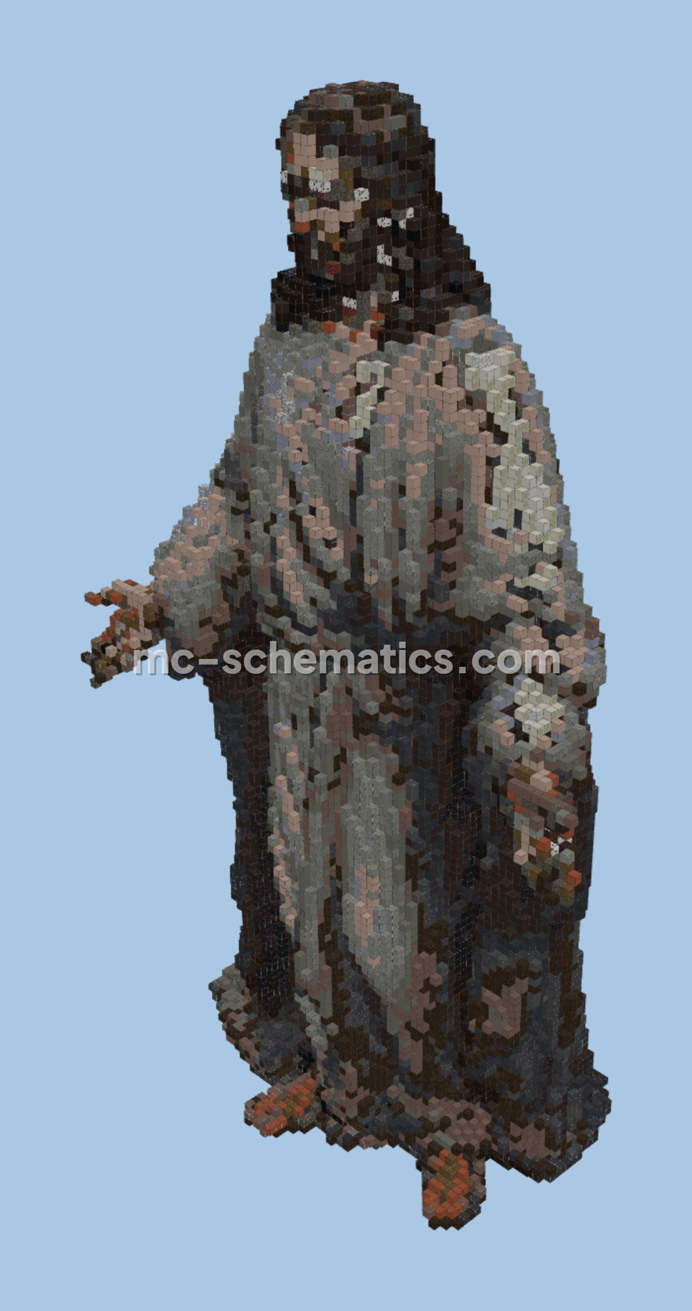 Jesus Statue Build Minecraft schematic preview