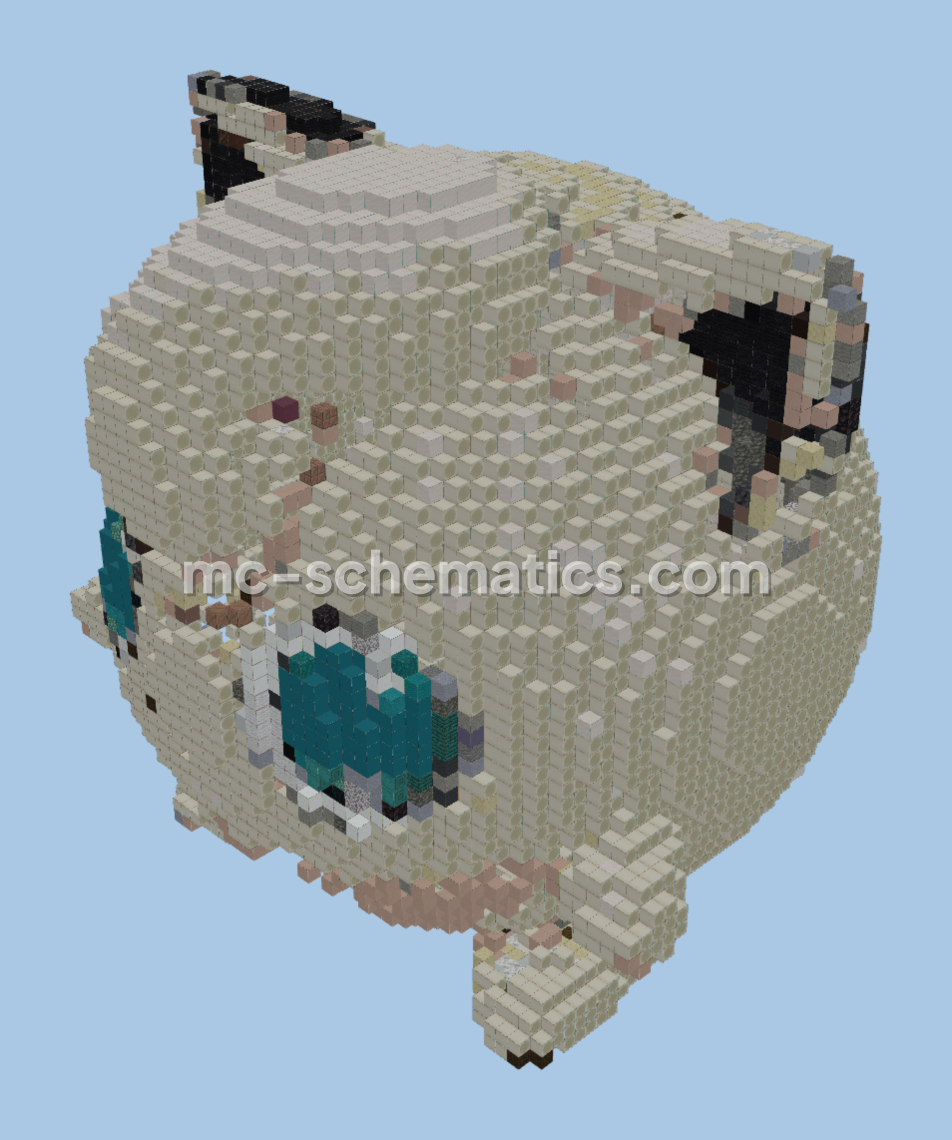 Jigglypuff Pokemon Statue Minecraft schematic preview