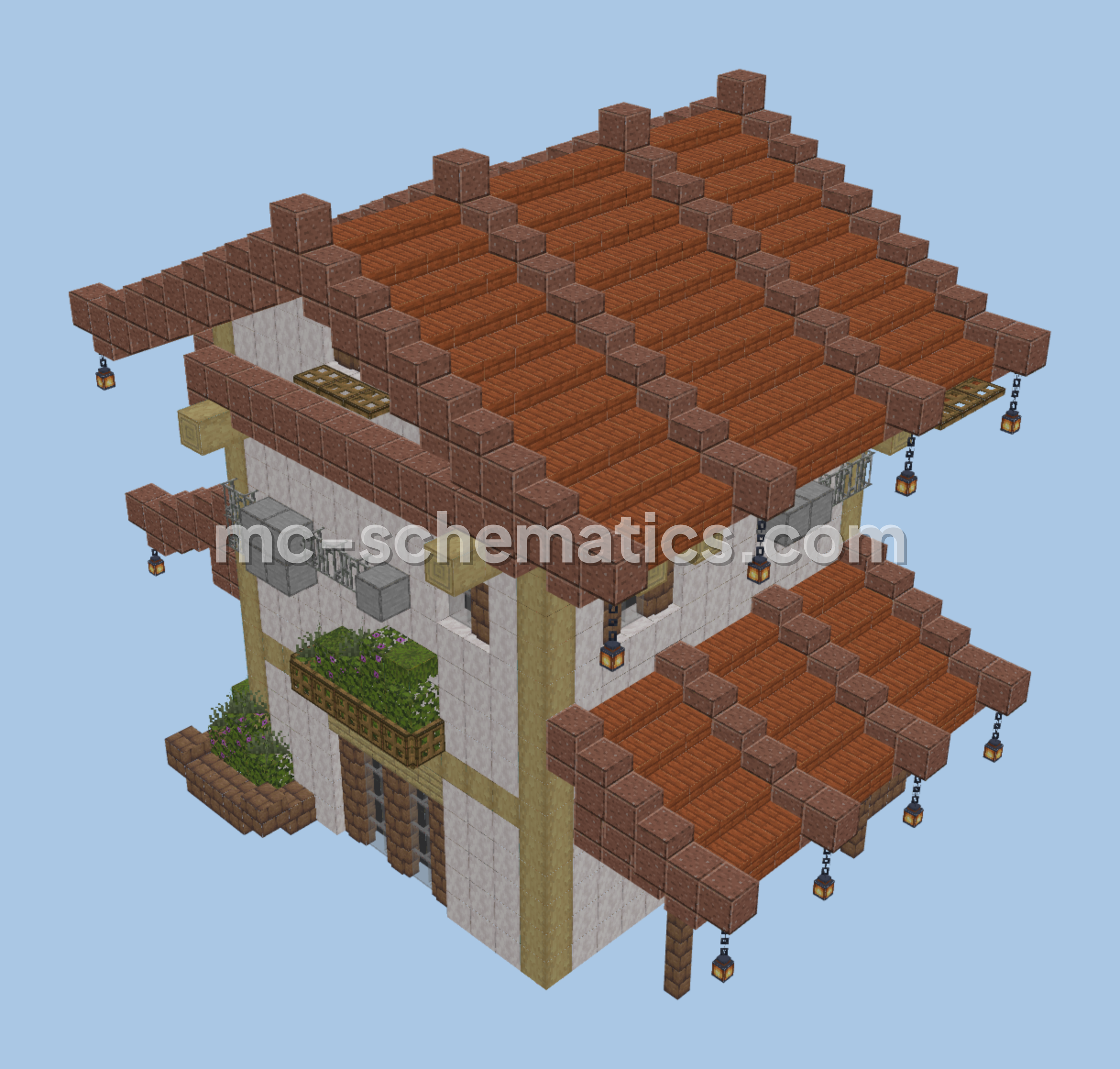 Jungle Japanese House 1 Minecraft Build Minecraft schematic