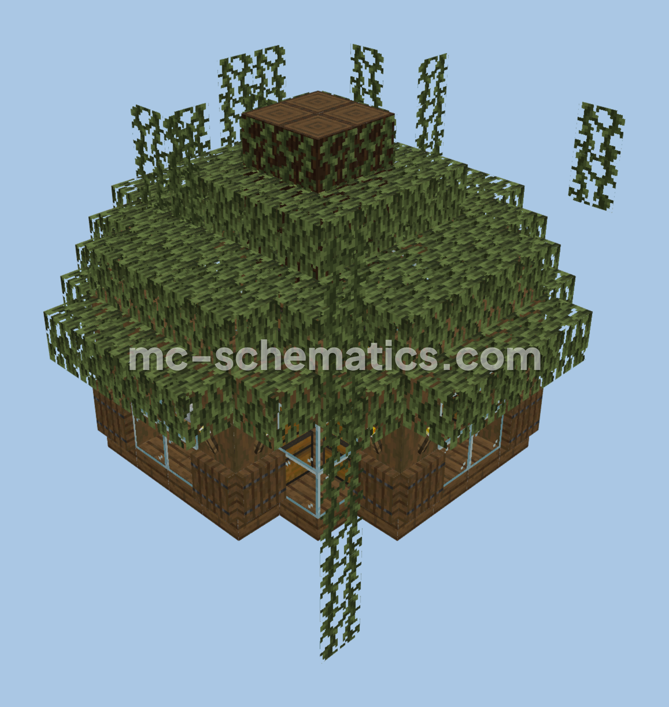 Jungle Starter Treehouse - Litematic Schematic Minecraft schematic preview
