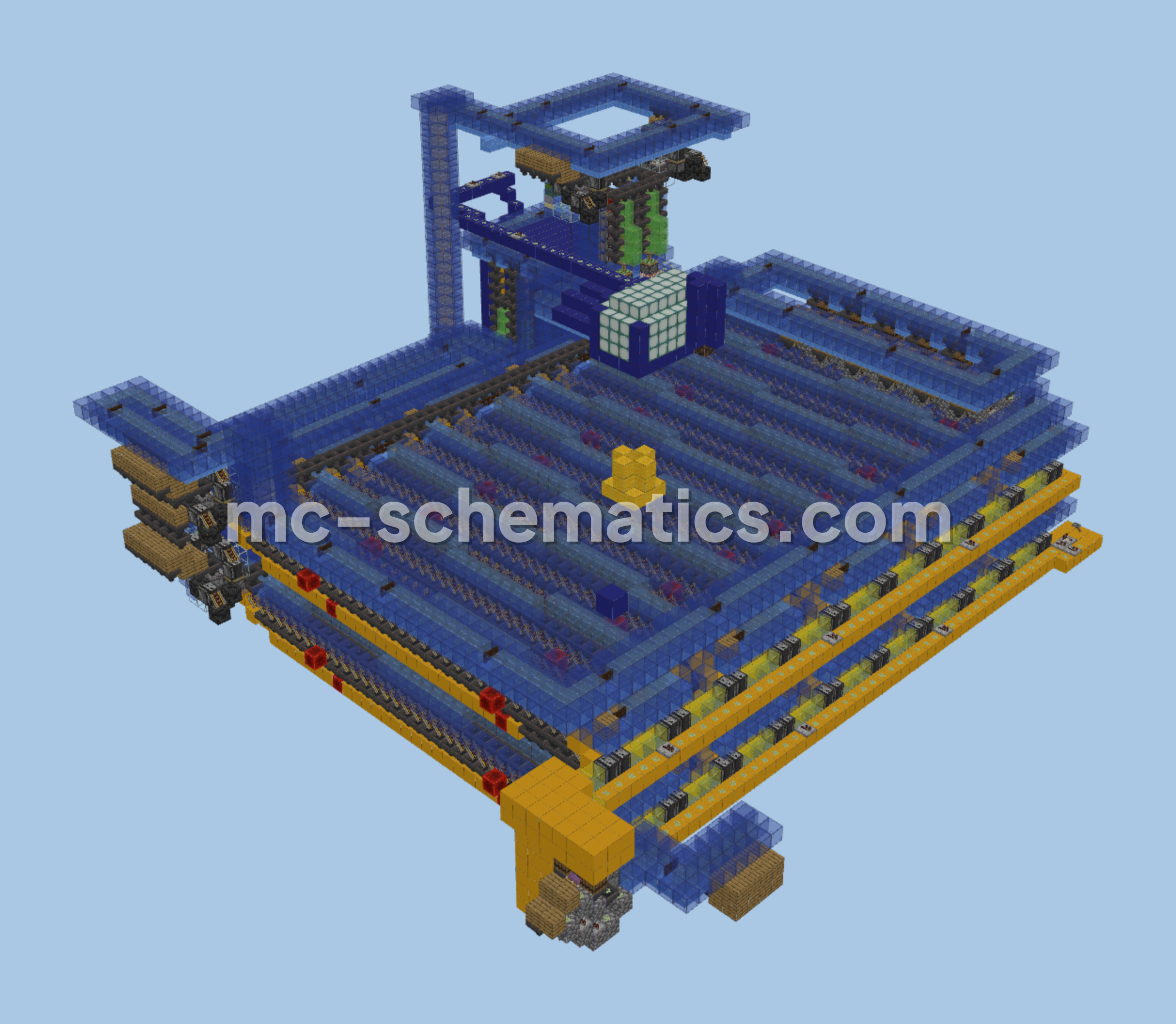 Kelp and Fuel Farm Minecraft schematic preview