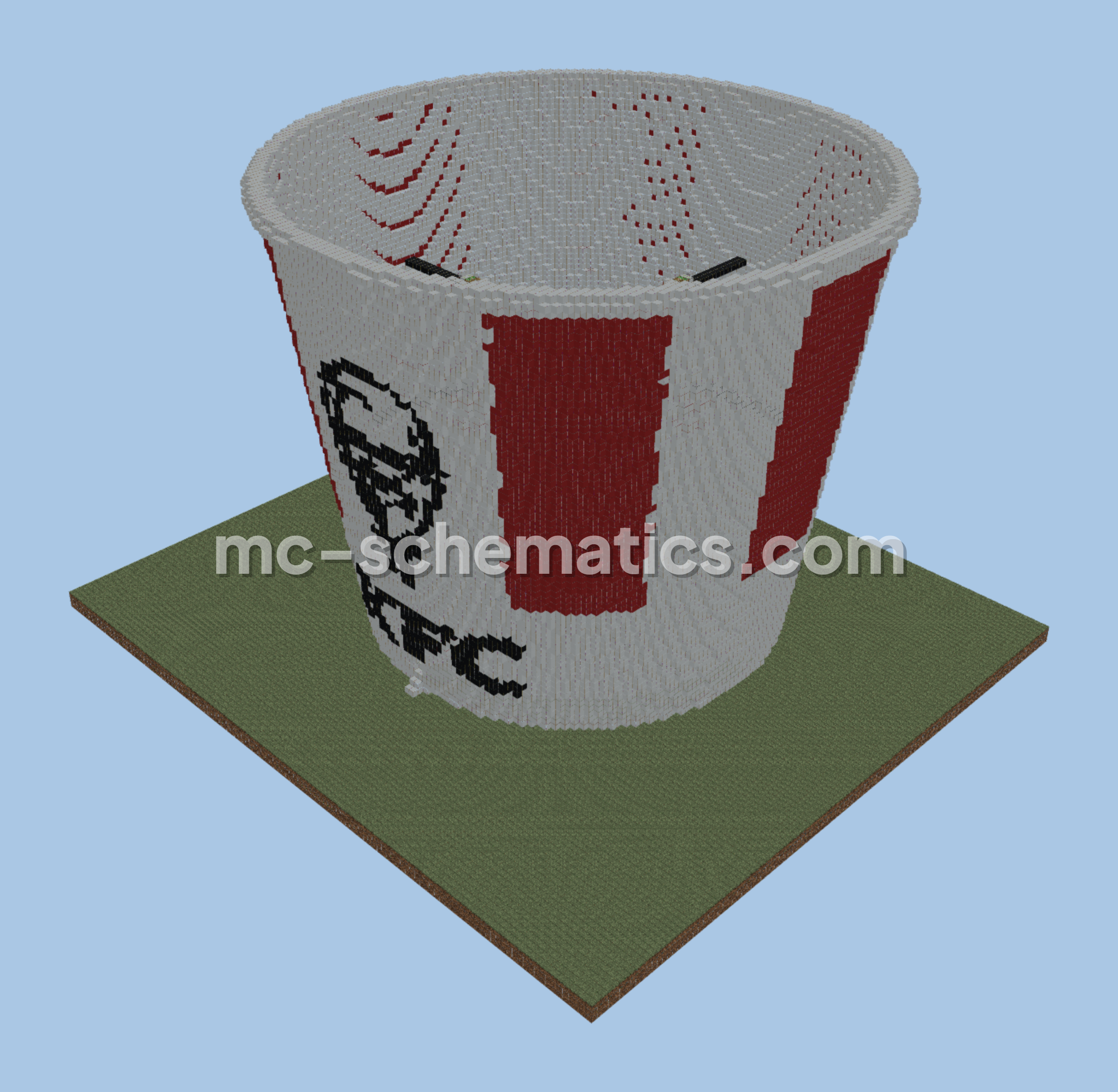 KFC Style Decorated Chicken Farm Minecraft schematic preview