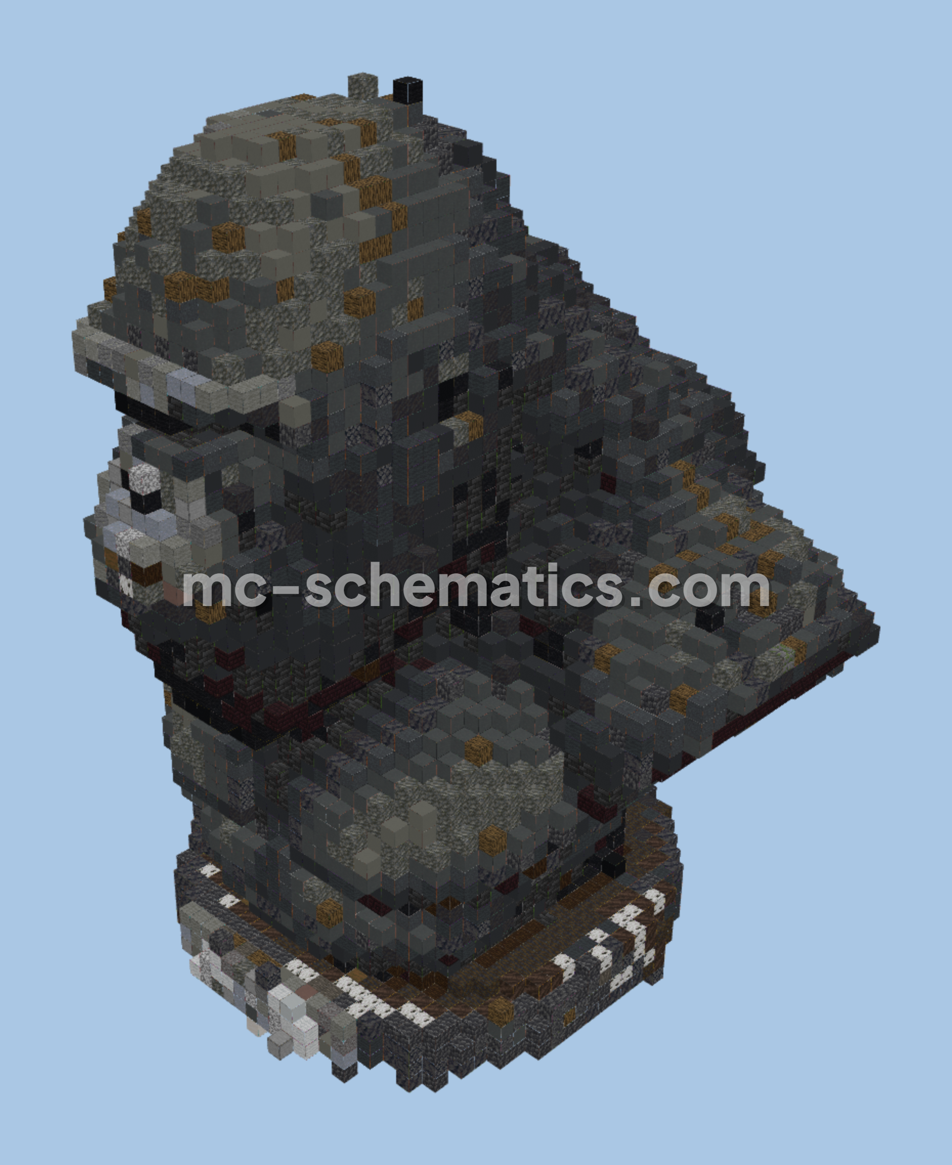 King Kong Statue Minecraft schematic preview
