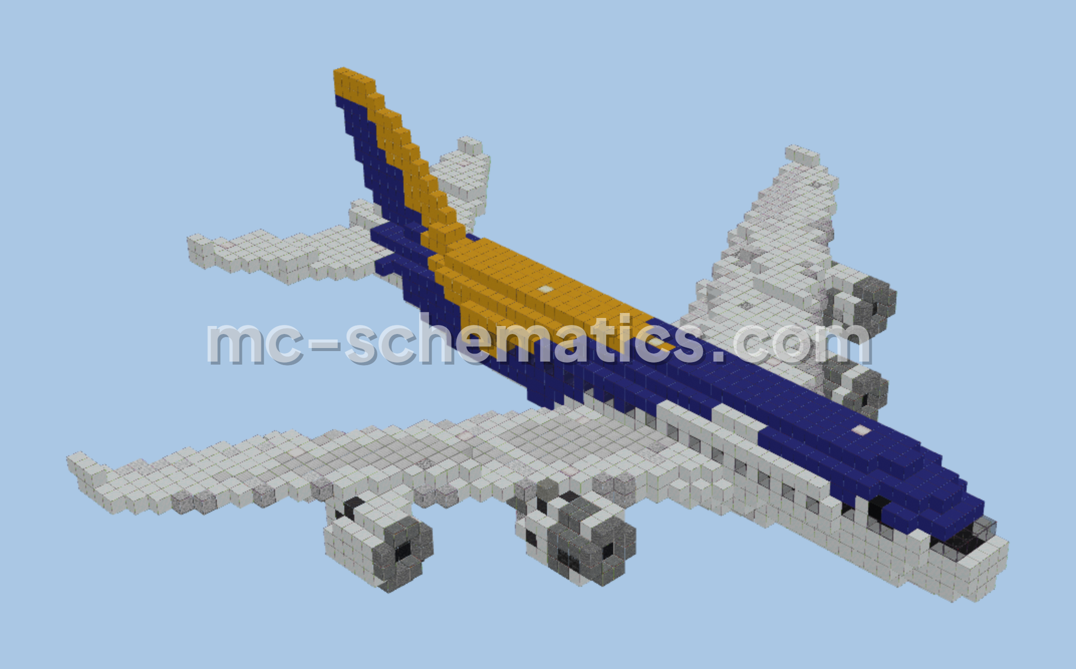 Large Airplane Minecraft schematic preview