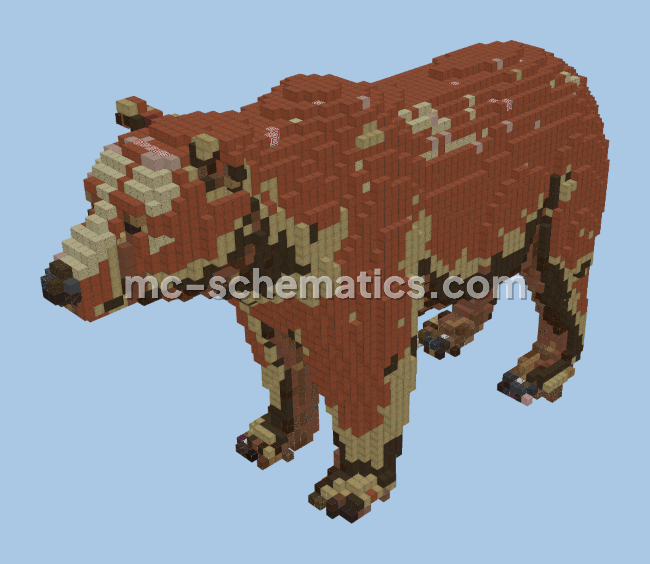 Large Bear Statue Minecraft schematic preview