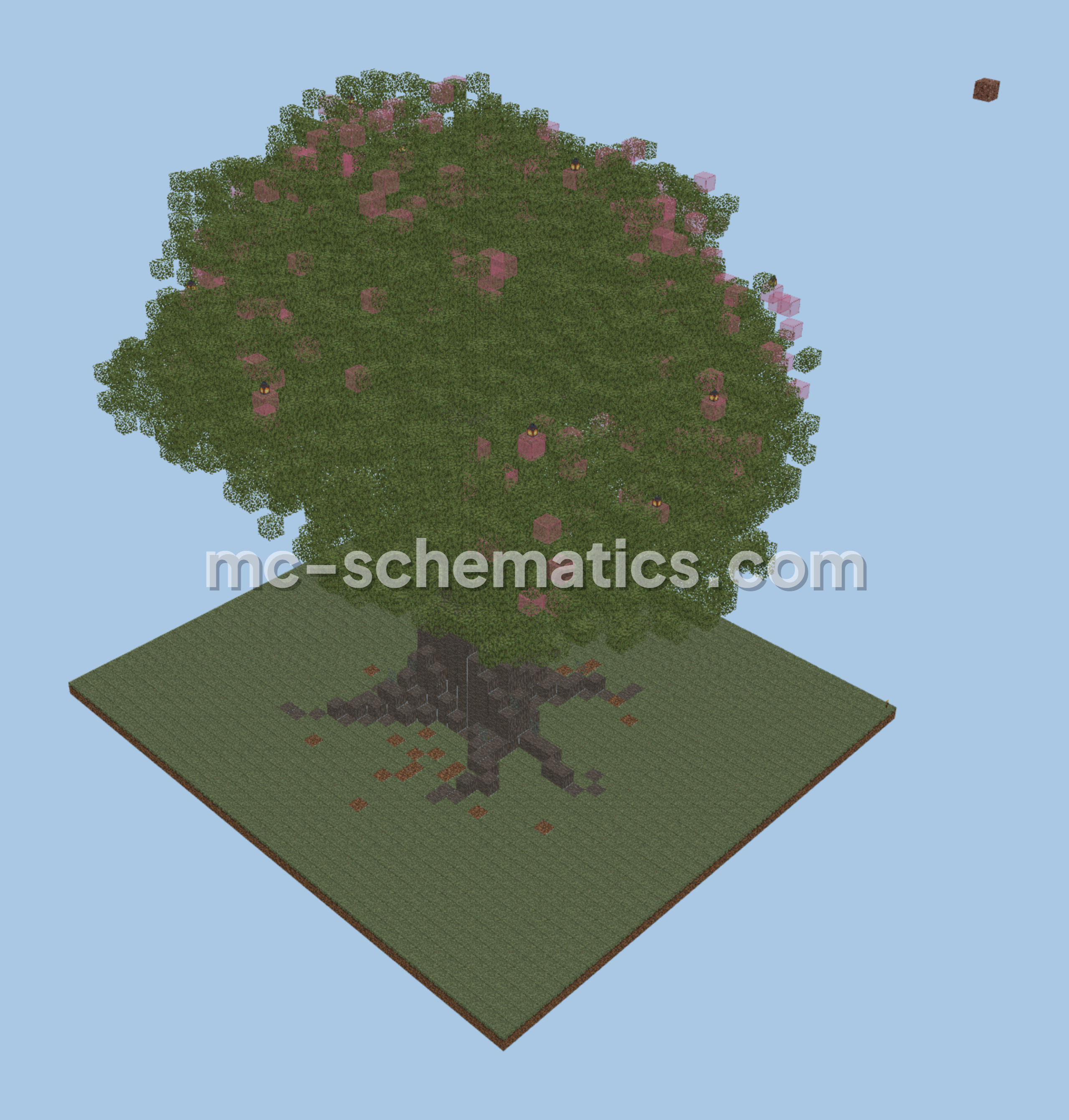 Large Cherry Blossom Tree Minecraft schematic