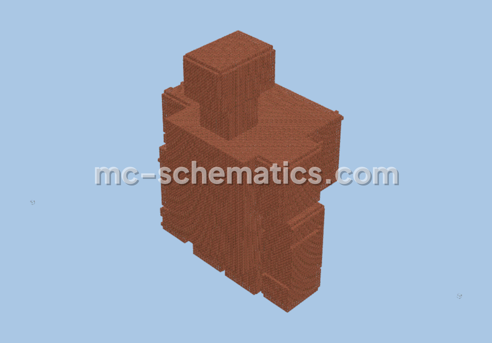 Large Copper Golem Statue 3D Minecraft Schematic Minecraft schematic