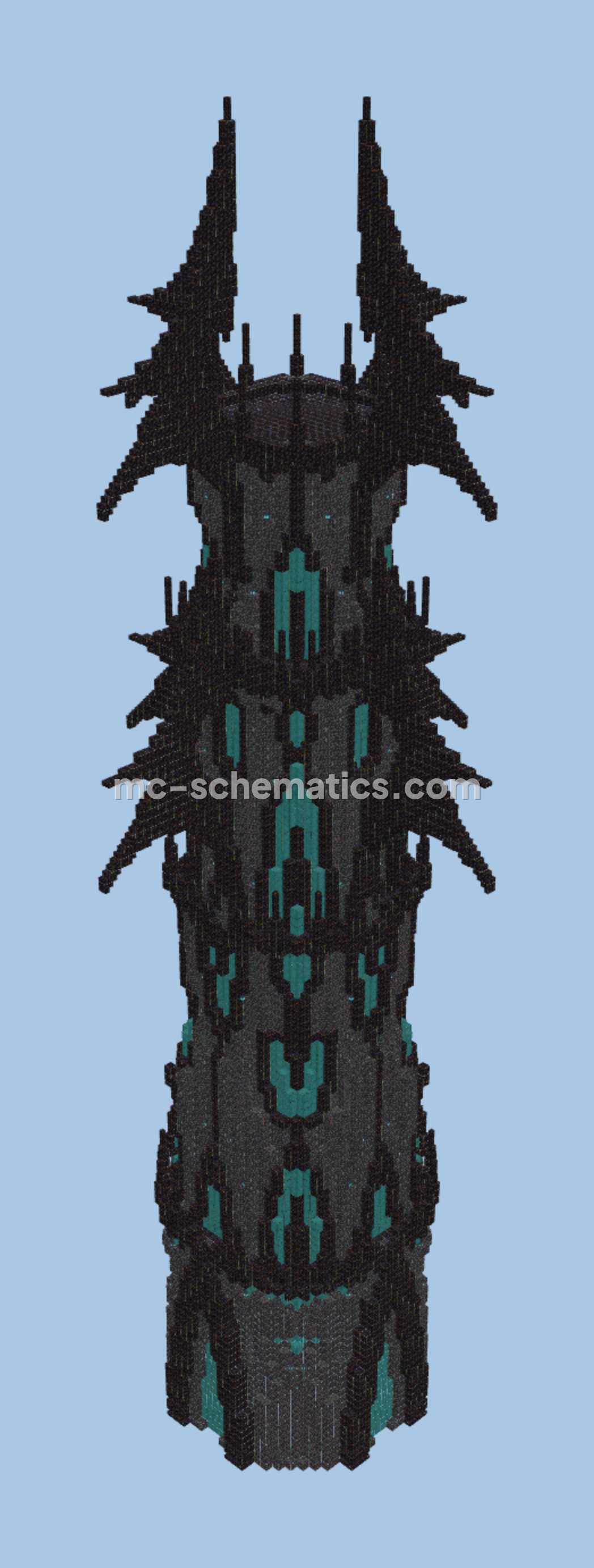 Large Dark Tower Schematic Minecraft schematic preview