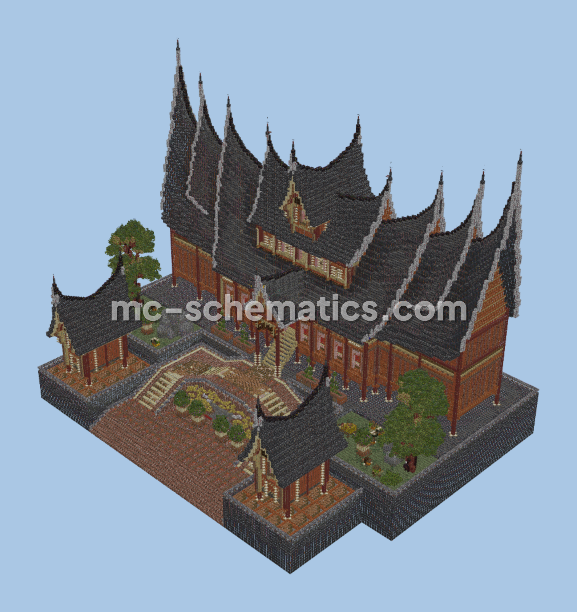 Large Gadang House Minecraft schematic preview