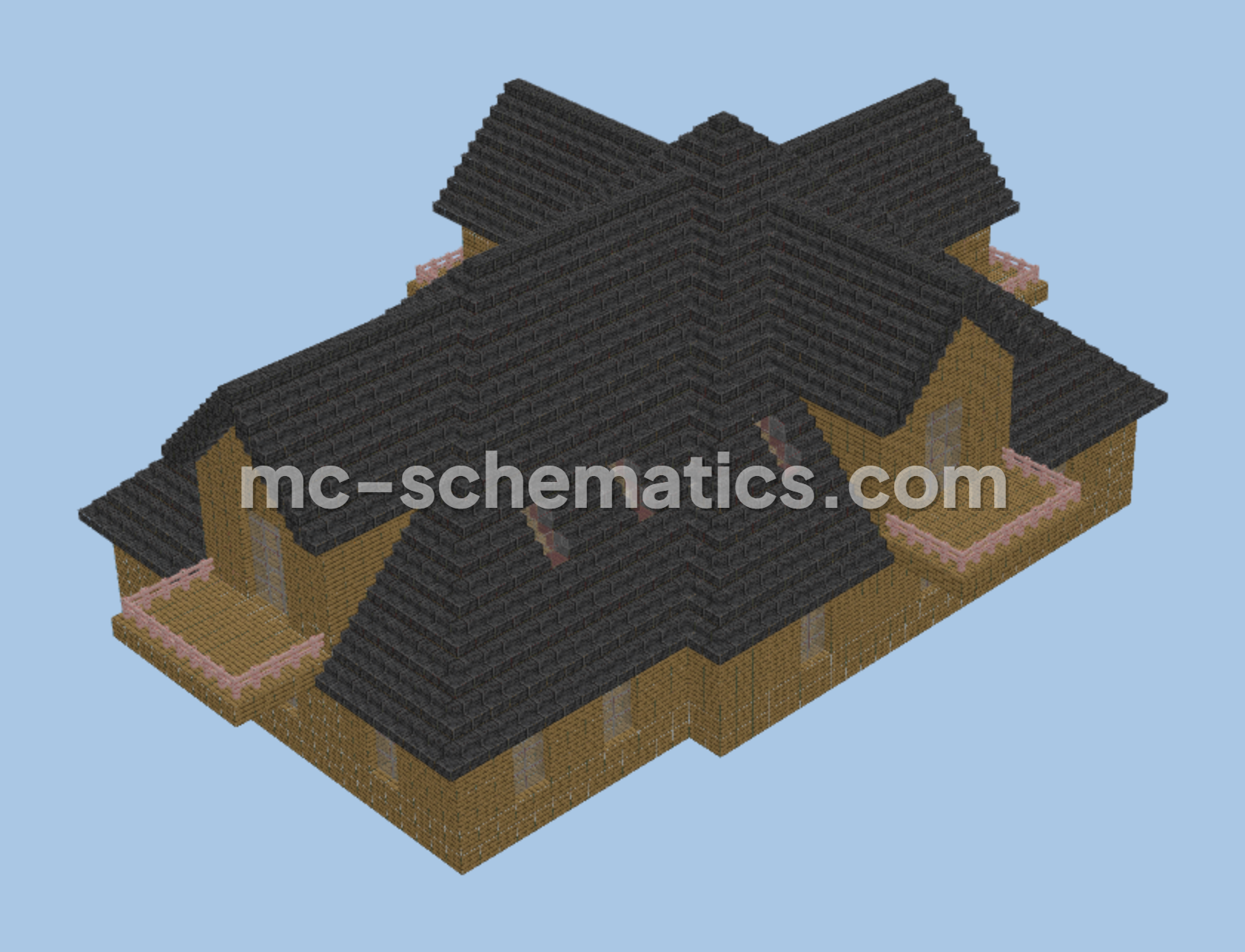 Large House With Attic Minecraft schematic preview