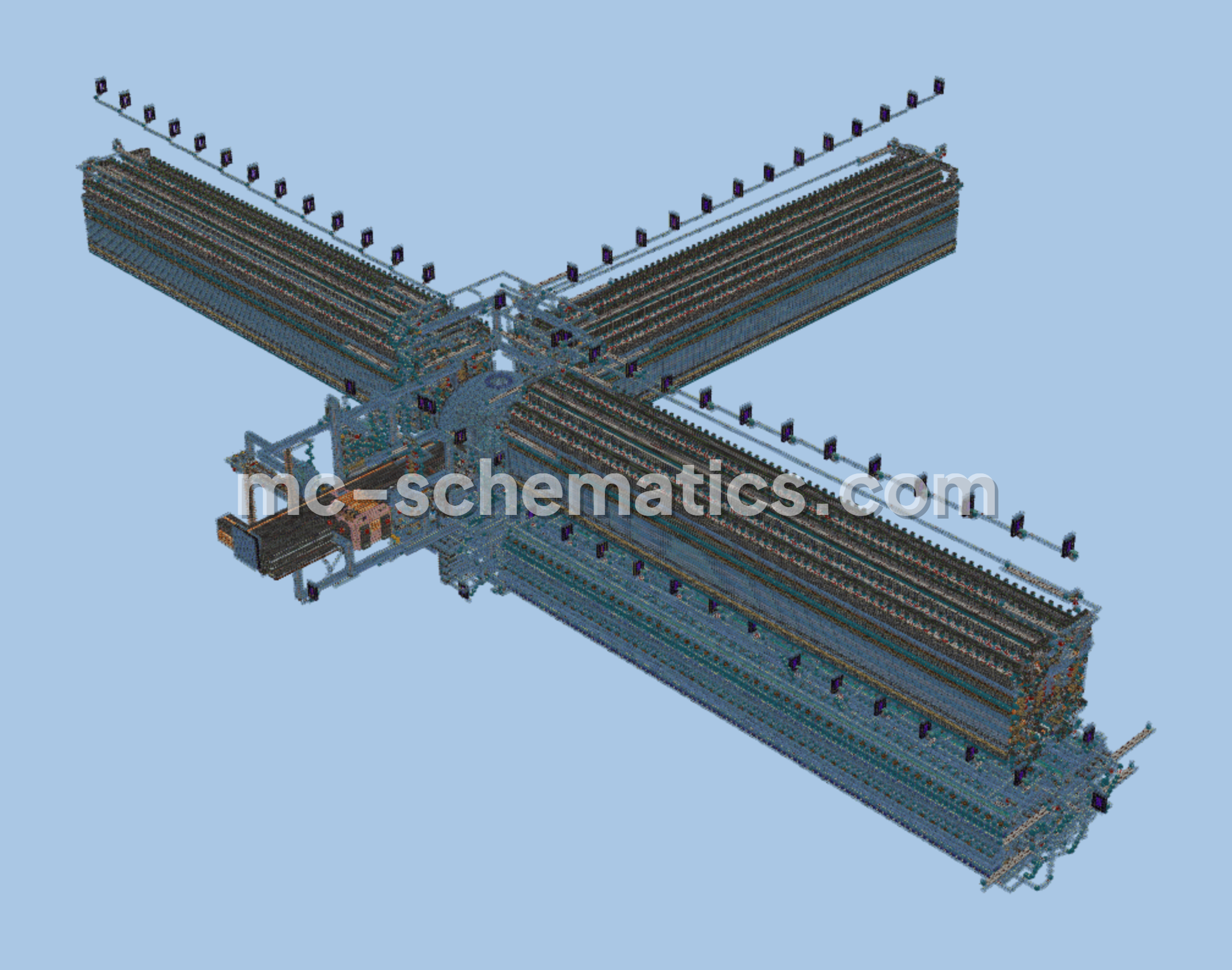Large Item Storage System Minecraft schematic preview