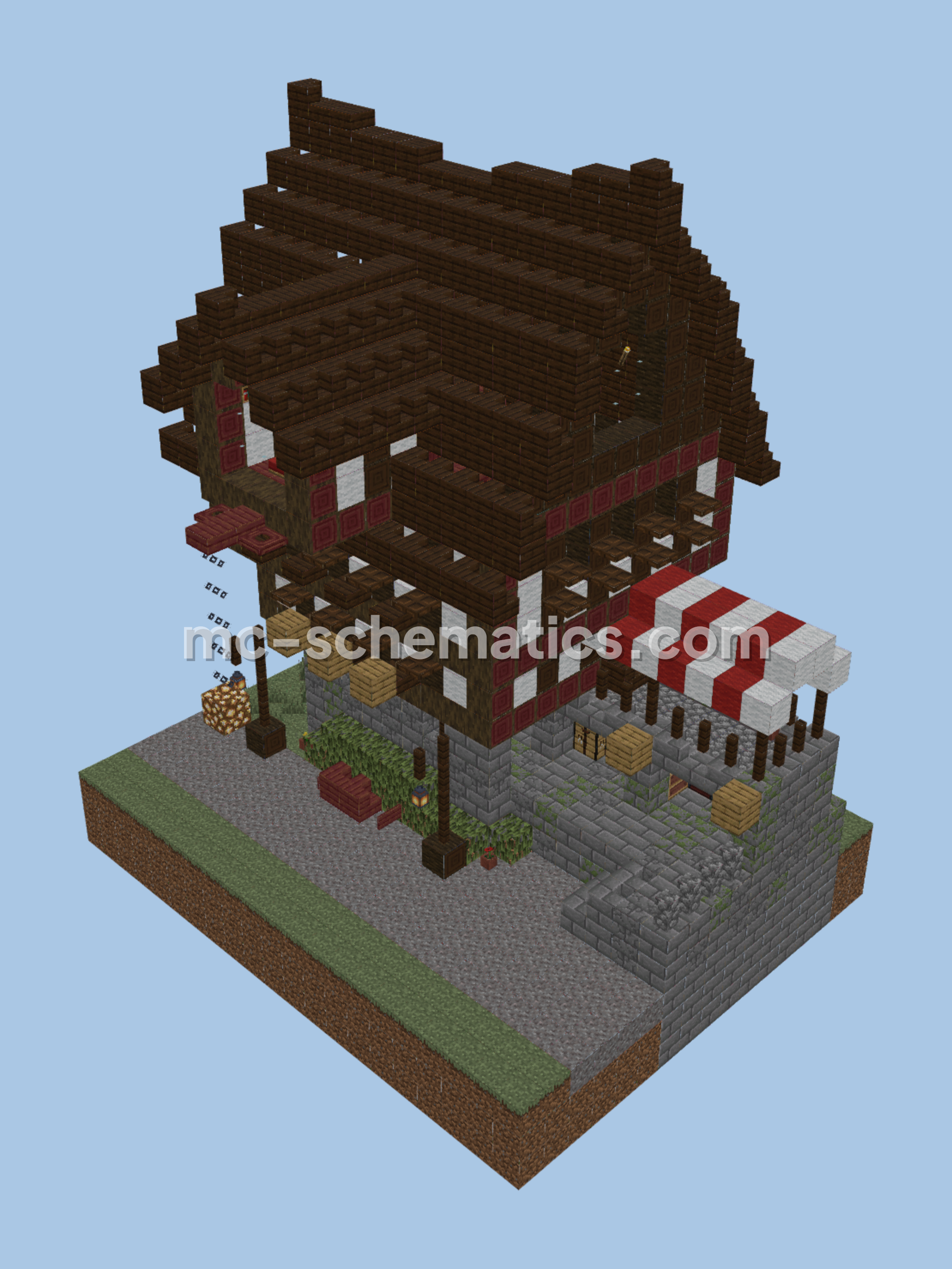 Large Medieval Fantasy House Minecraft schematic preview