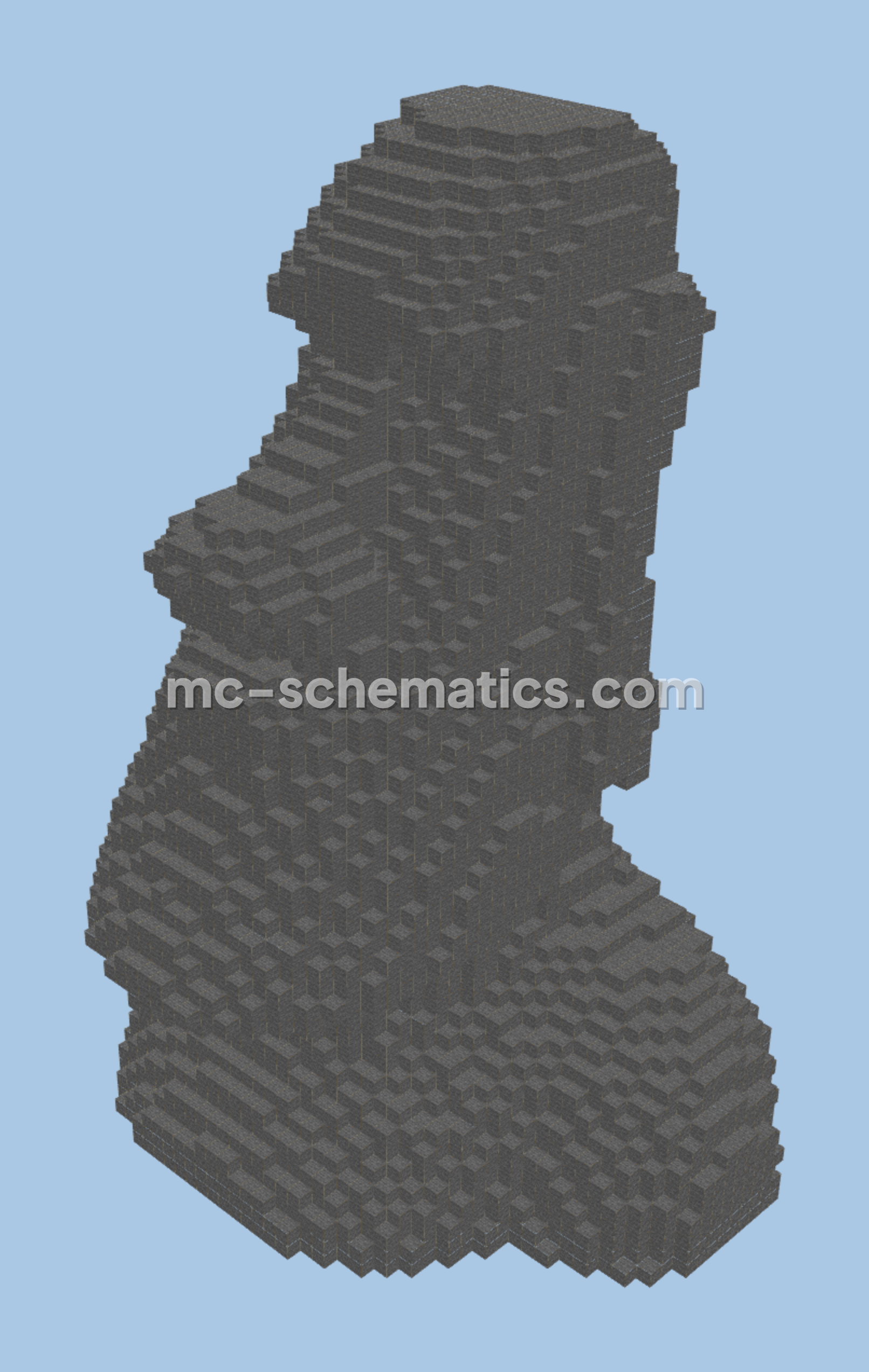 Large Moai Statue Minecraft schematic preview