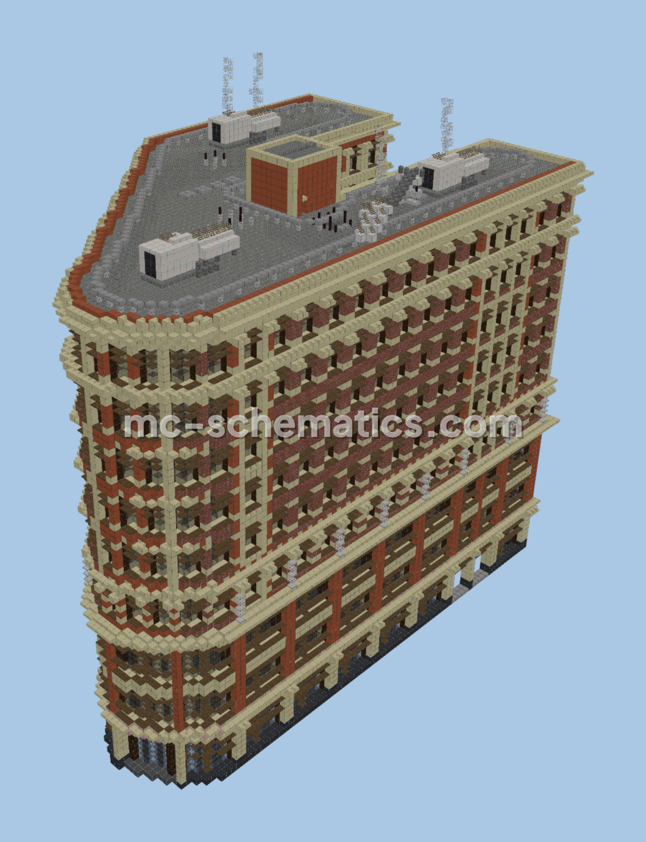 Large NYC Style Apartment Building Minecraft schematic preview
