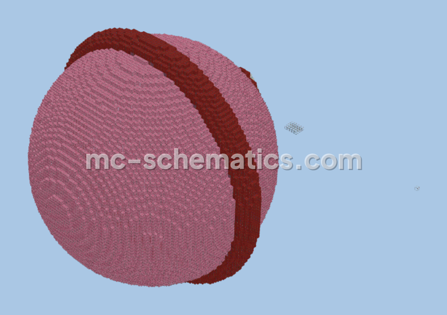 Large Scale Kirby 3D Pixel Art Statue Minecraft schematic