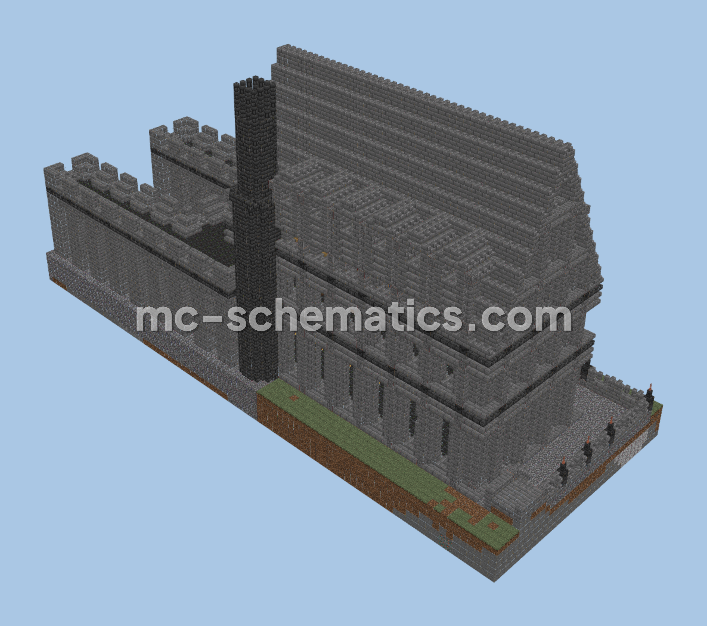 Leniland Great Hall Structure Minecraft schematic preview