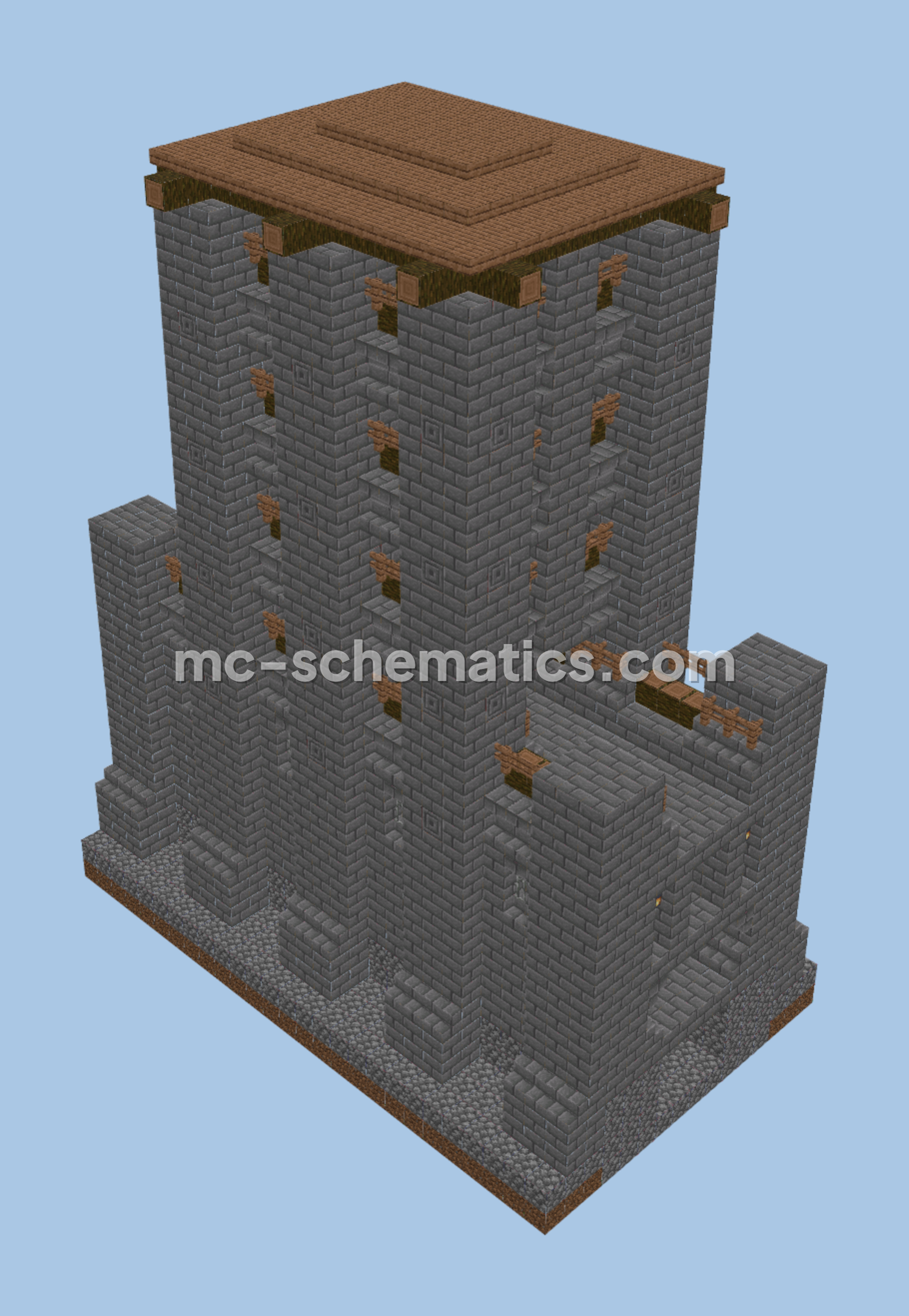 Leniland NewWorld Middle Tower Minecraft schematic preview