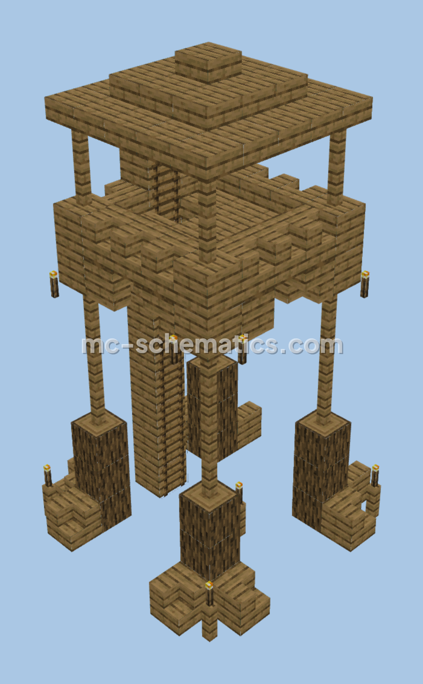 Level 1 Medieval Guard Tower Minecraft schematic preview