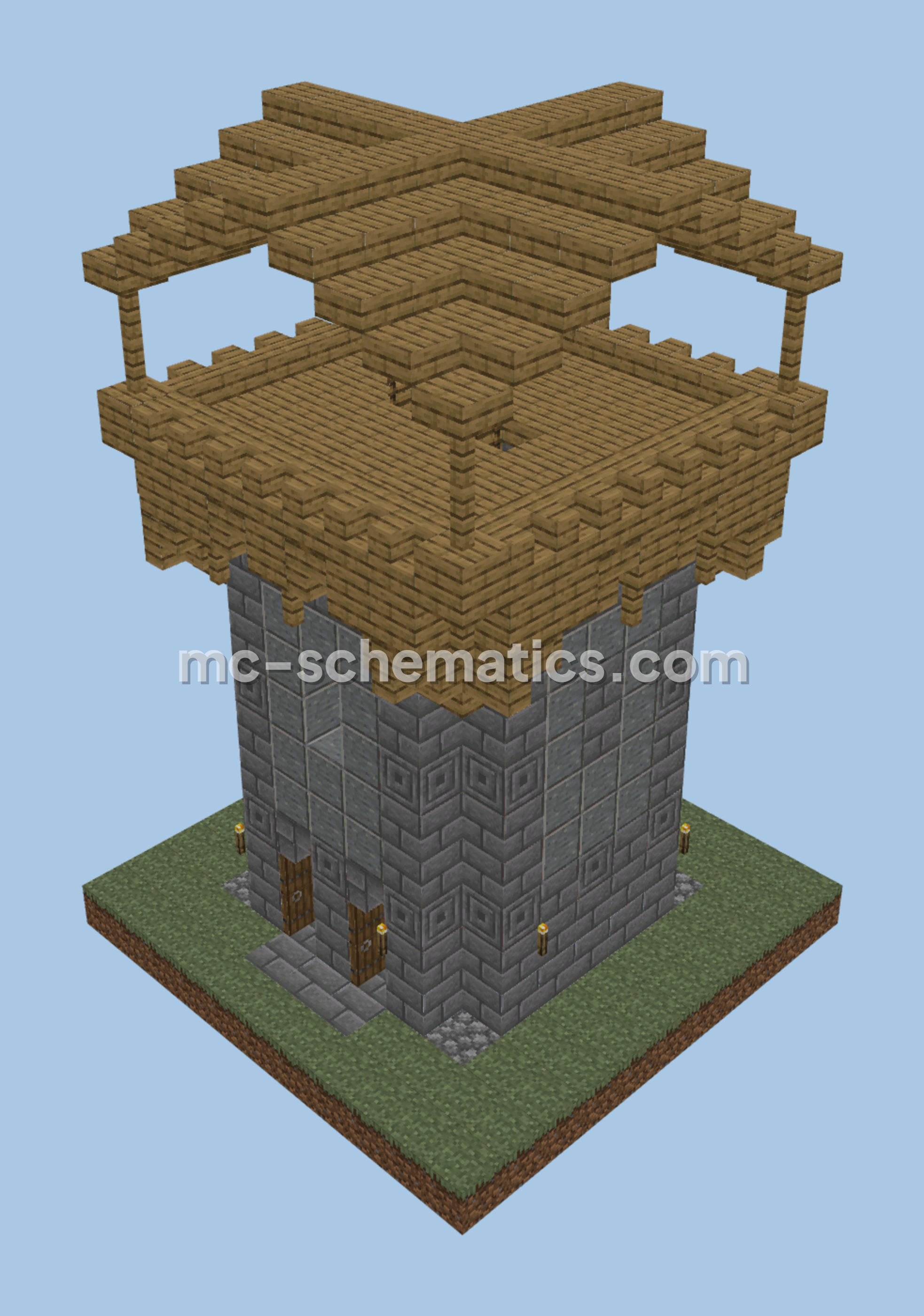 Level 5 Guard Tower Minecraft schematic preview