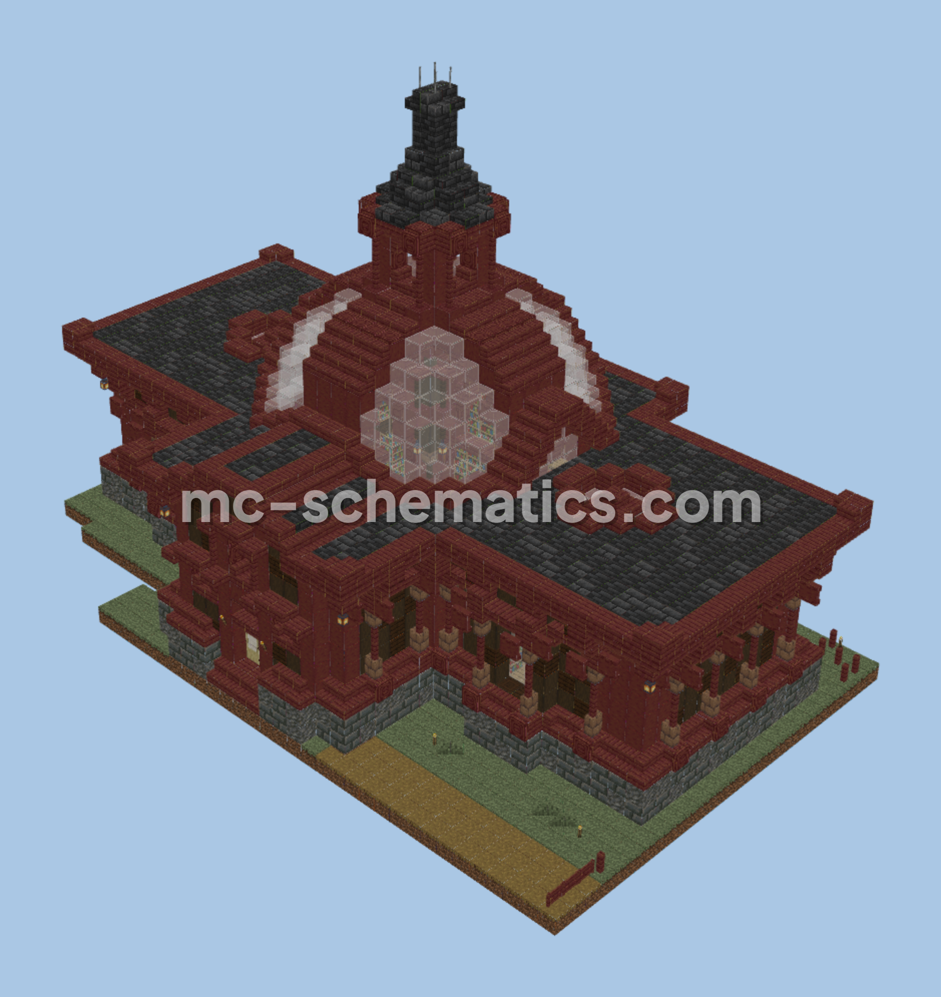 Library Observatory Minecraft schematic preview