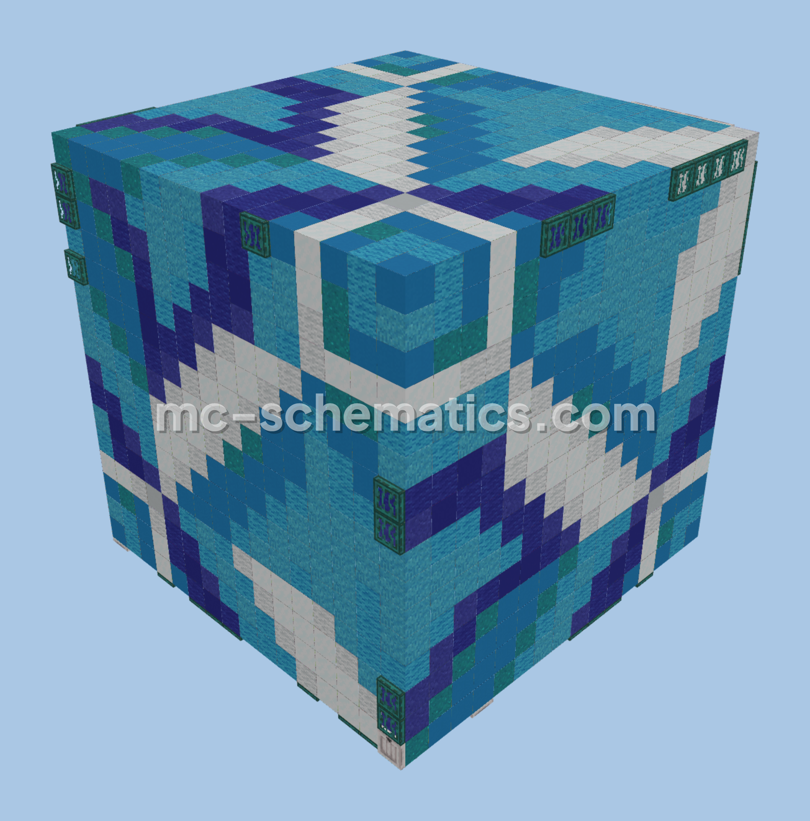 Light Blue Glazed Terracotta Structure Minecraft schematic preview