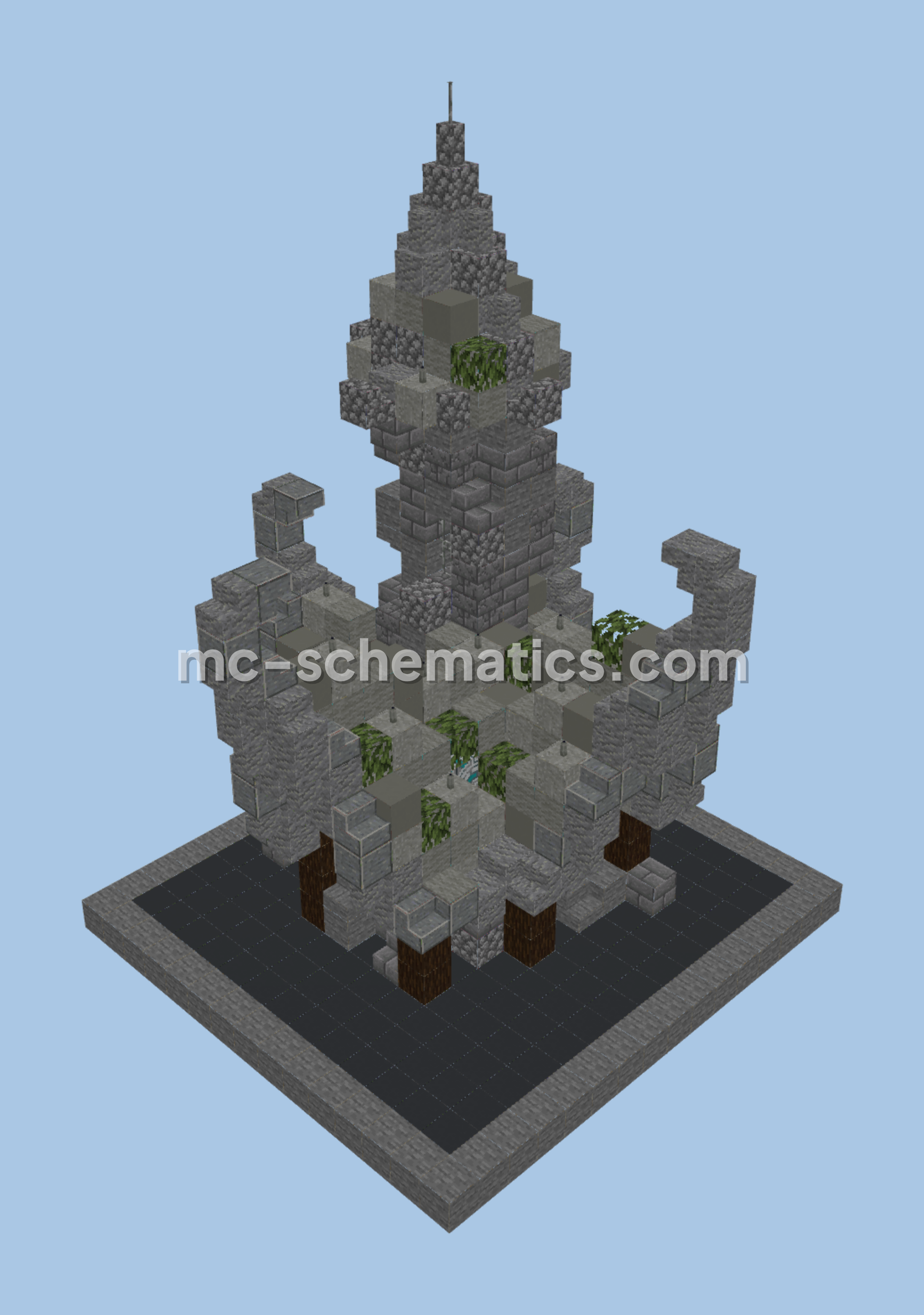 Light Gray Medieval Fantasy House 2 Minecraft schematic preview