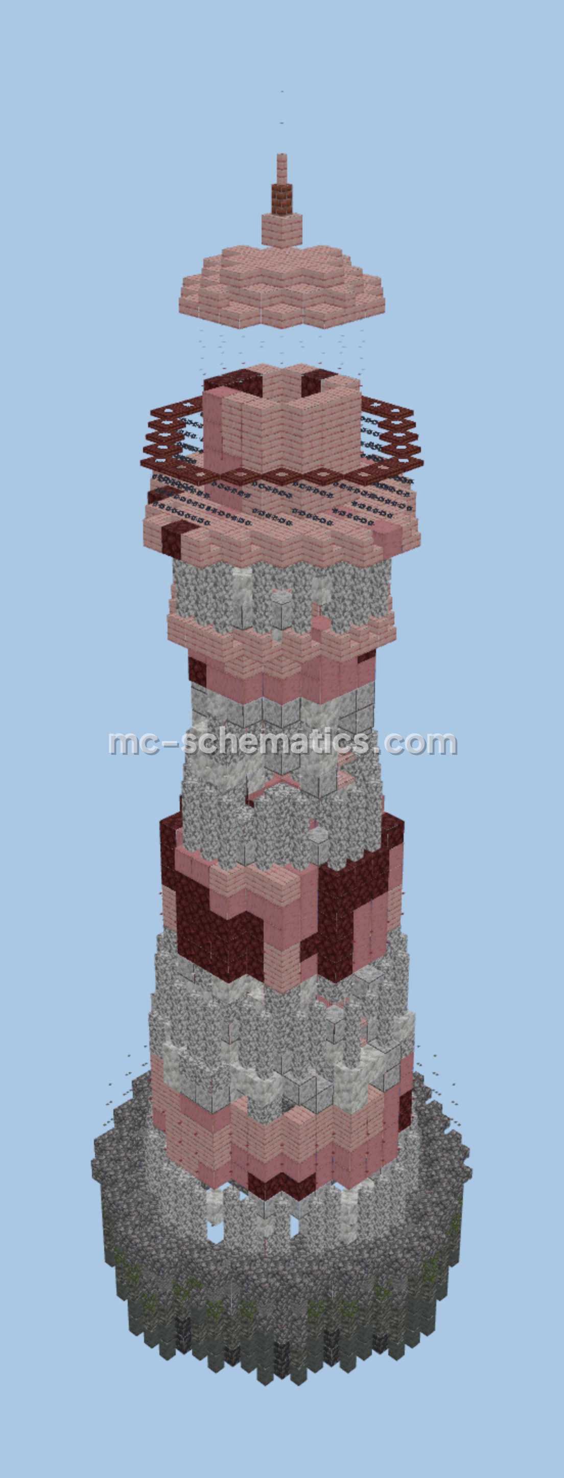 Coastal Lighthouse Build Minecraft schematic preview