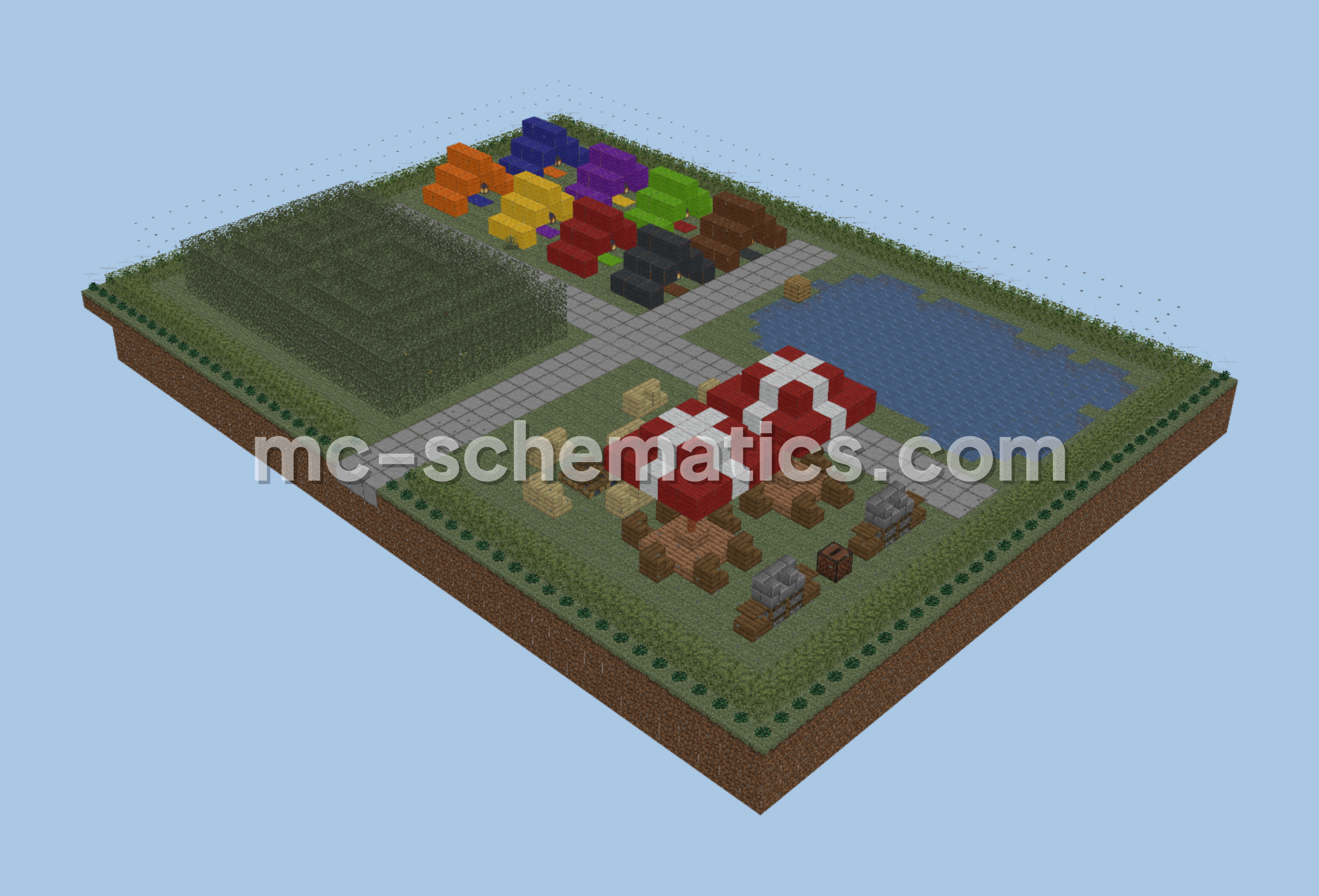 Local Park With Maze Minecraft schematic preview