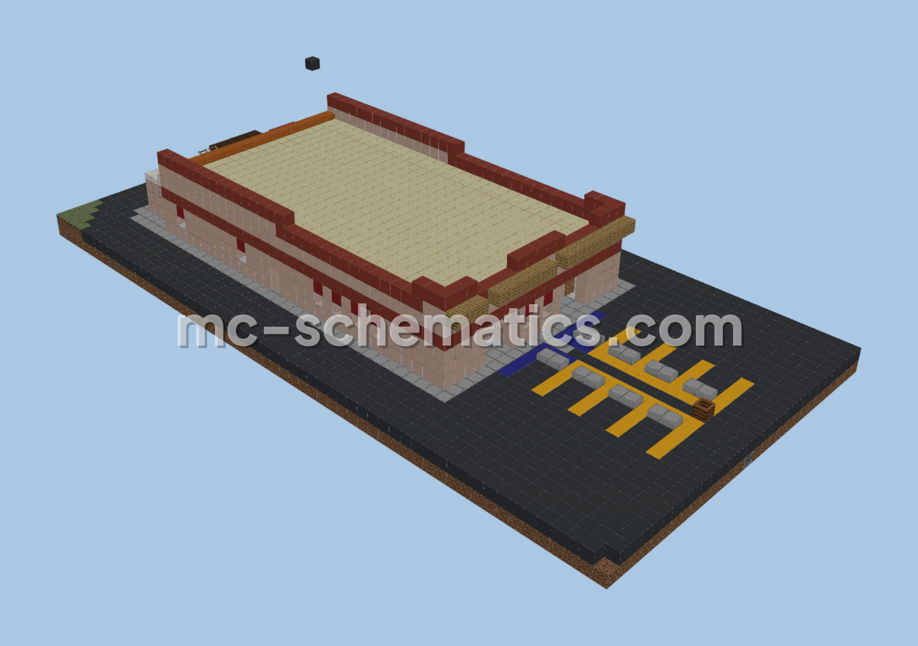 Los Pollos Hermanos Restaurant Replica Minecraft schematic preview