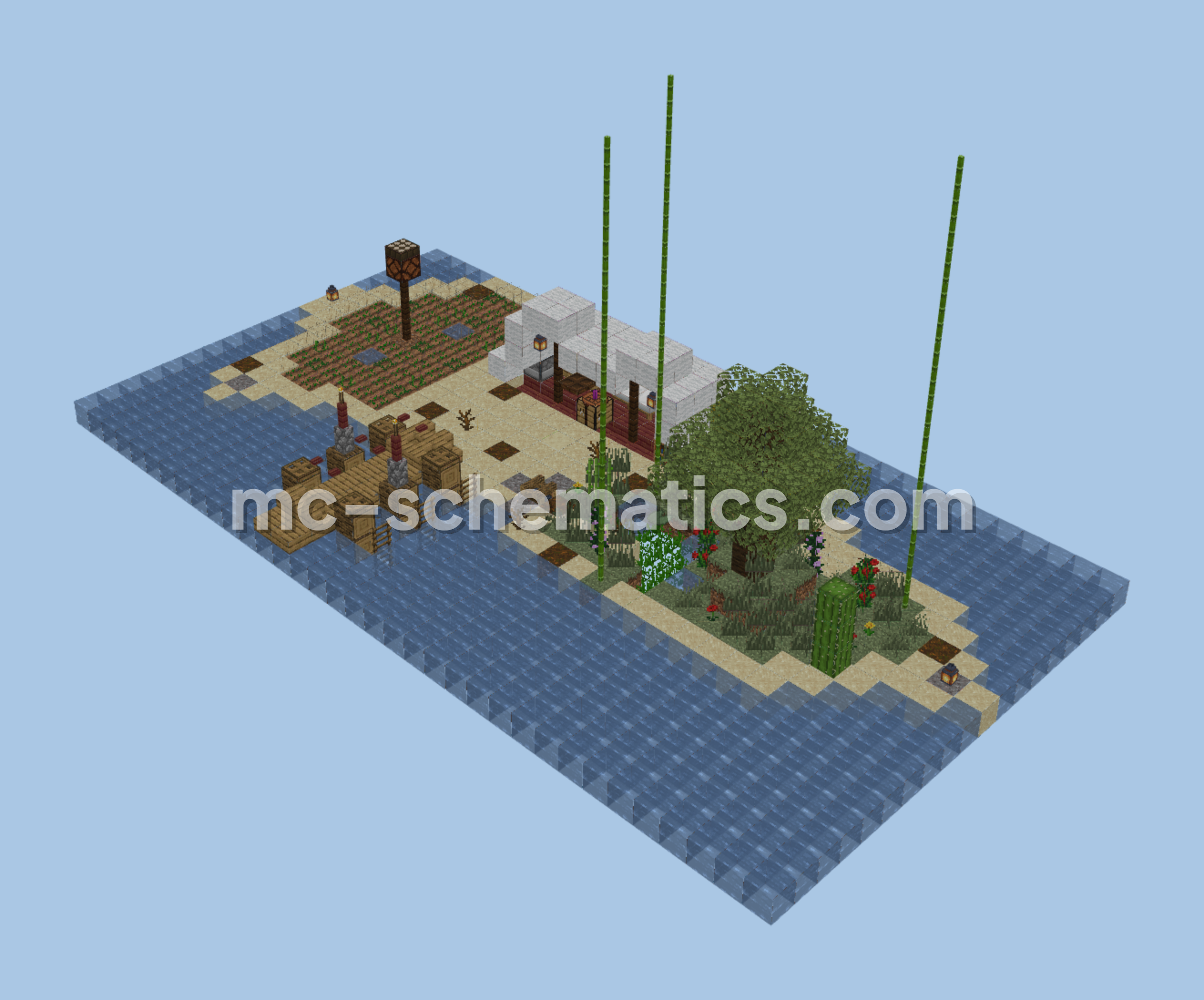Lost Island Oasis Minecraft schematic preview