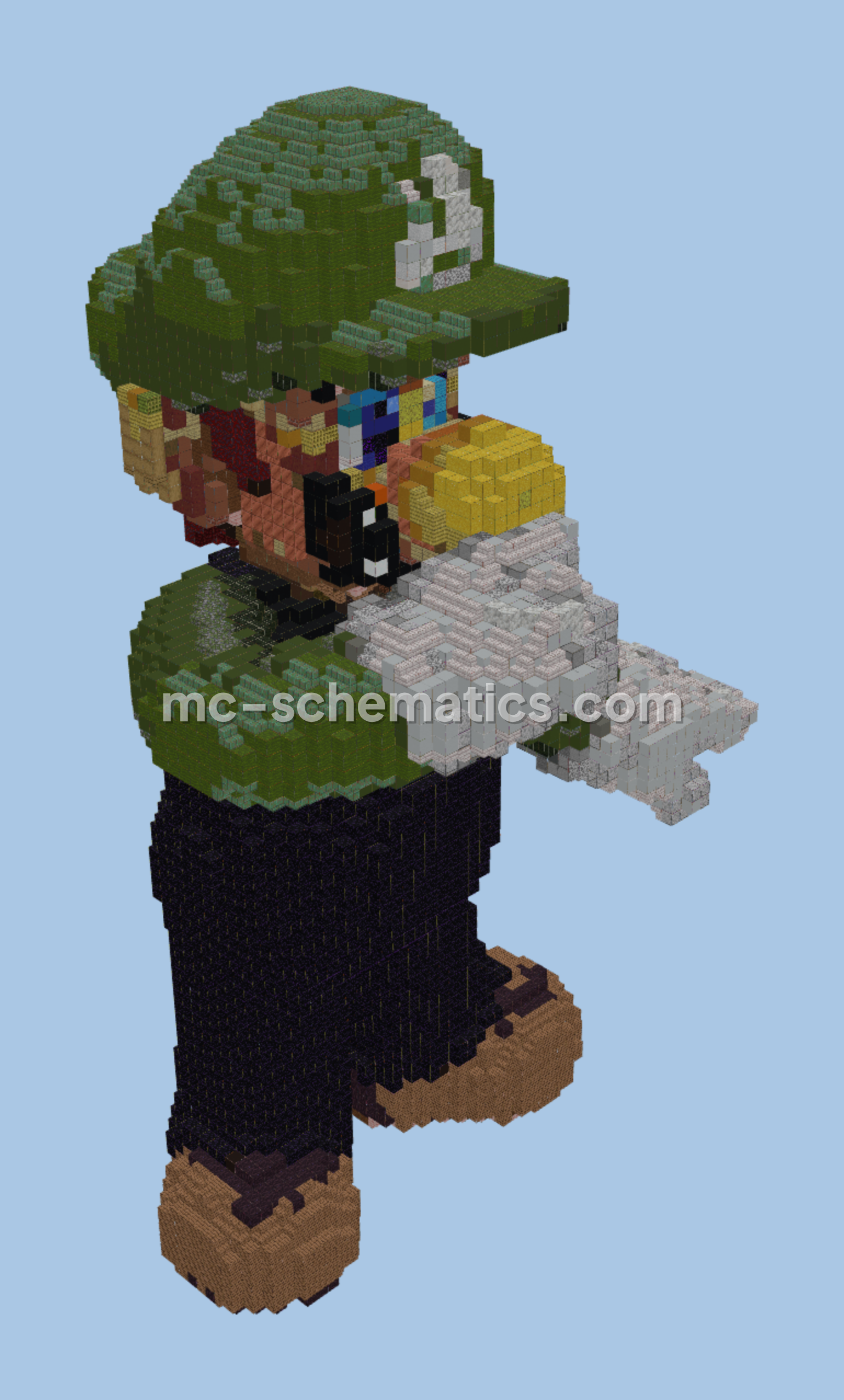 Luigi Structure Minecraft schematic preview