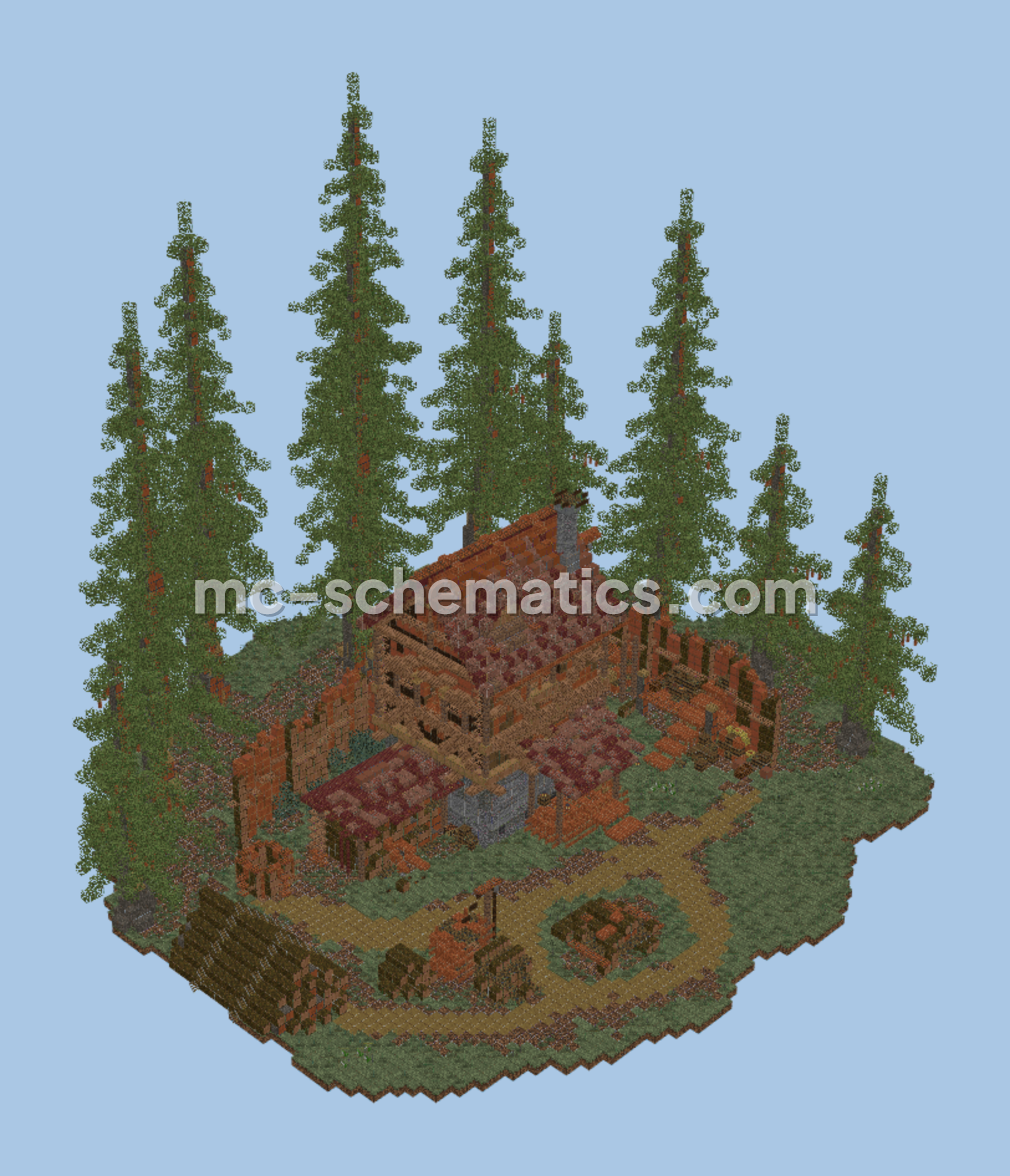 Lumberhold Wooden House Minecraft schematic preview