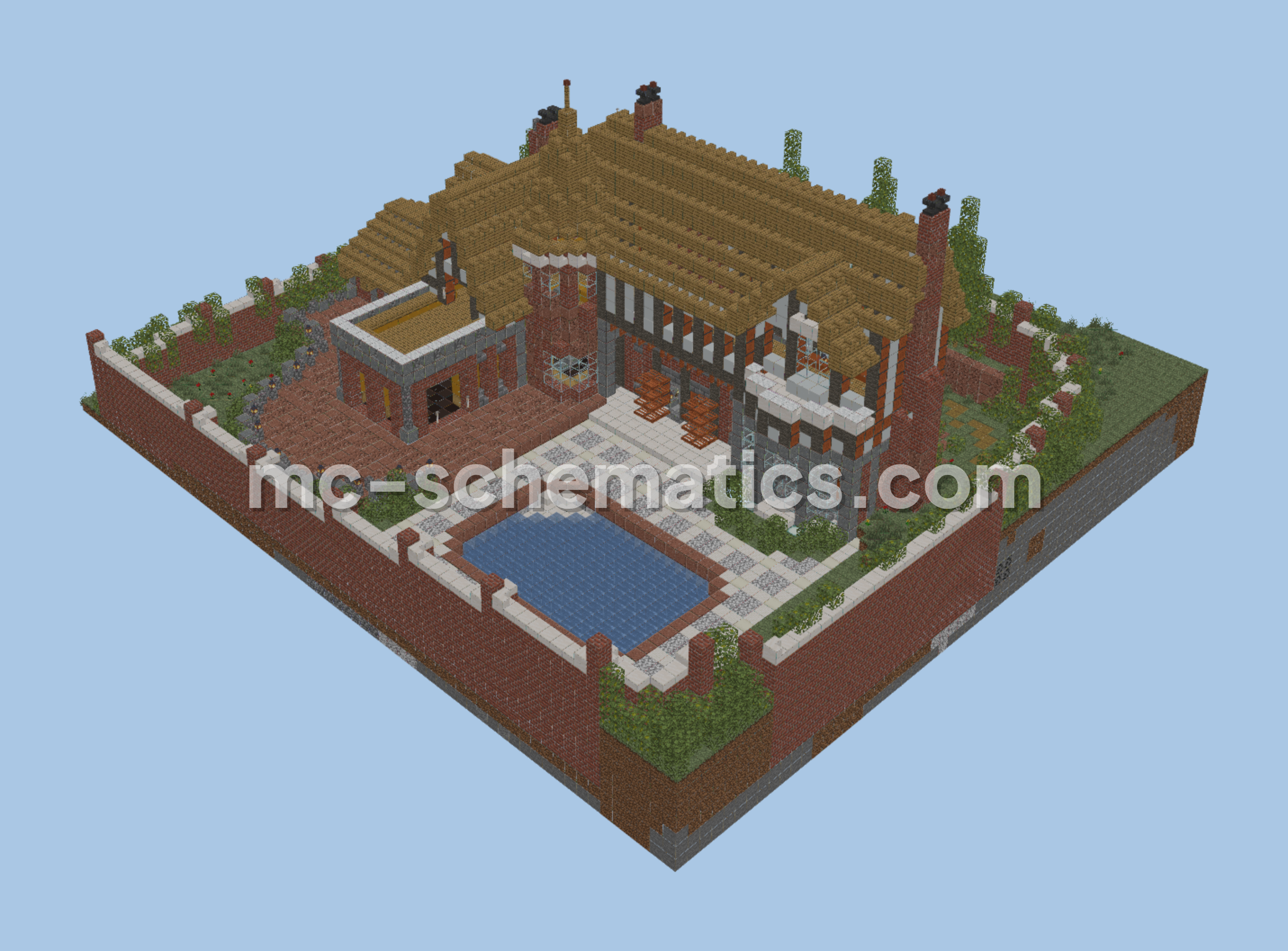 Luxury Summer House Minecraft schematic preview