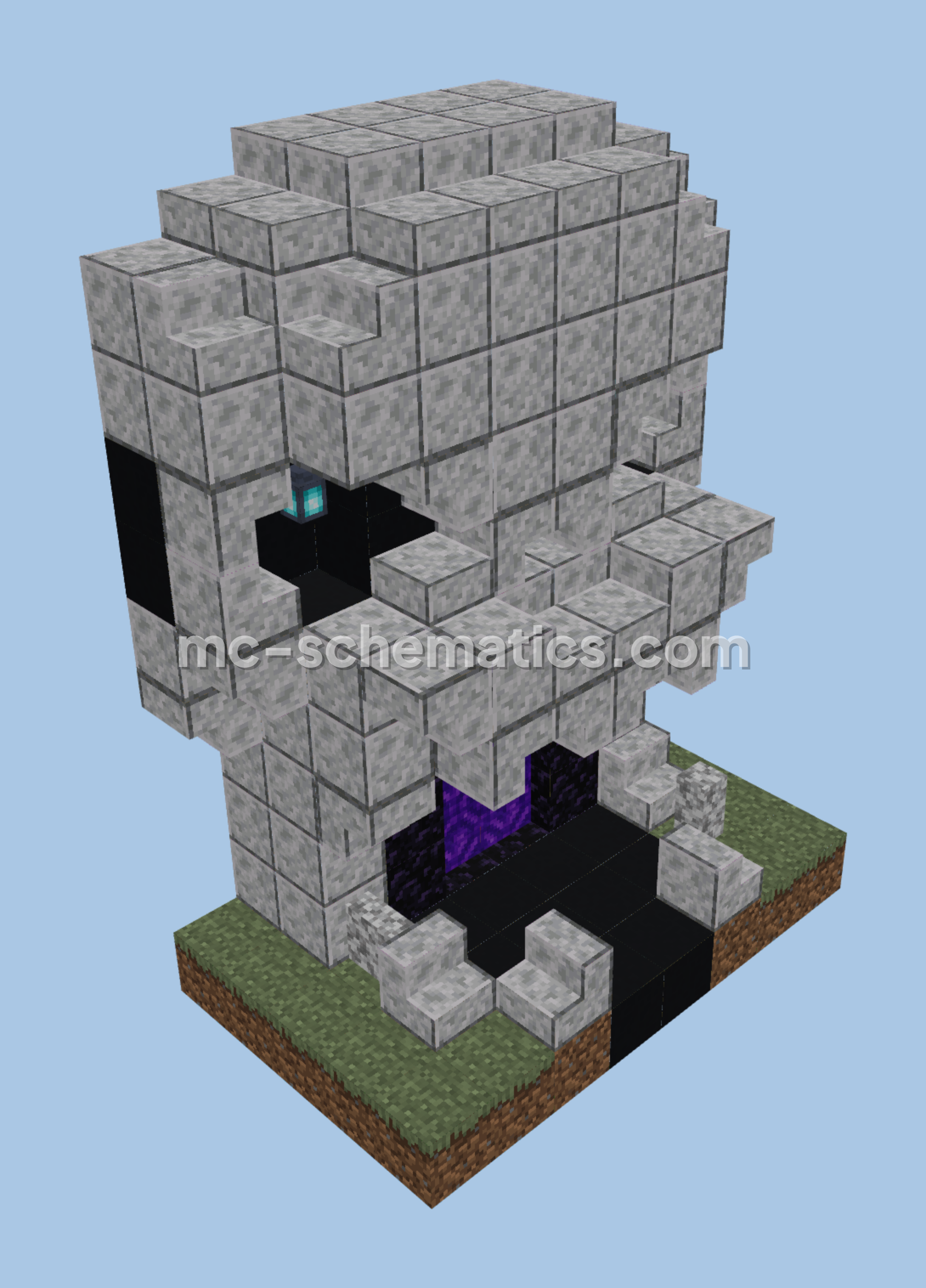 Macabre Skull Structure Minecraft schematic preview