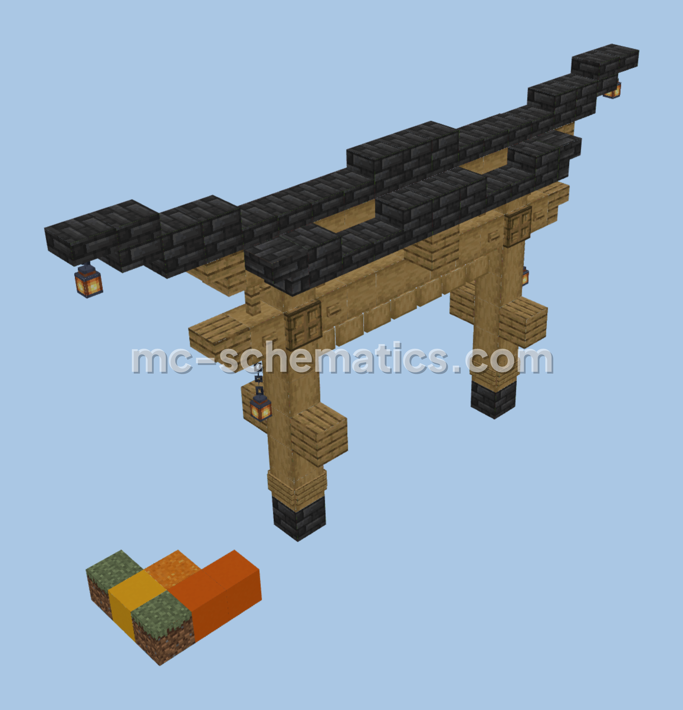 Magnificent Japanese Torii Gate Minecraft schematic preview