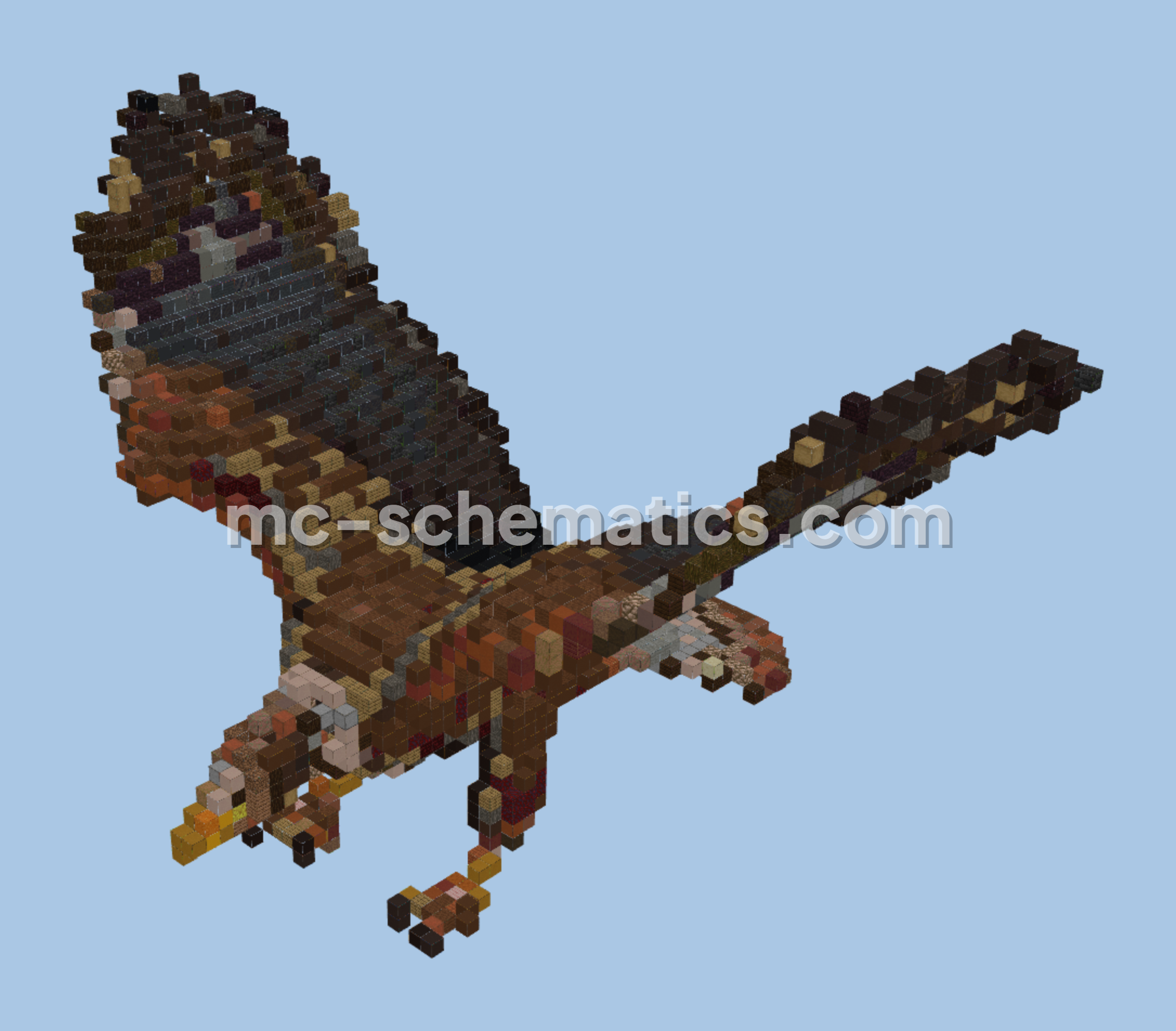 Majestic Eagle Statue Minecraft schematic preview
