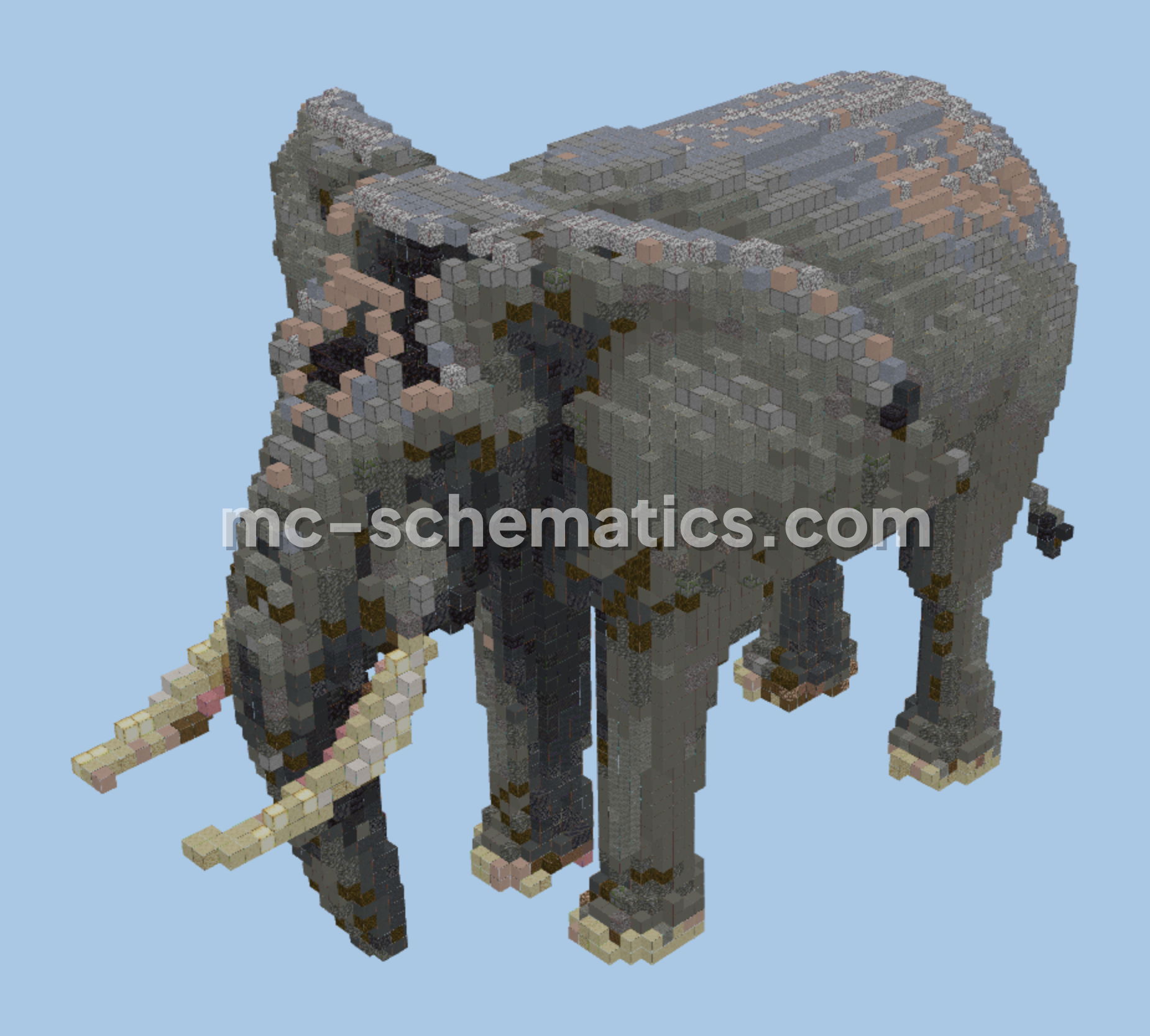 Majestic Elephant Statue Minecraft schematic preview