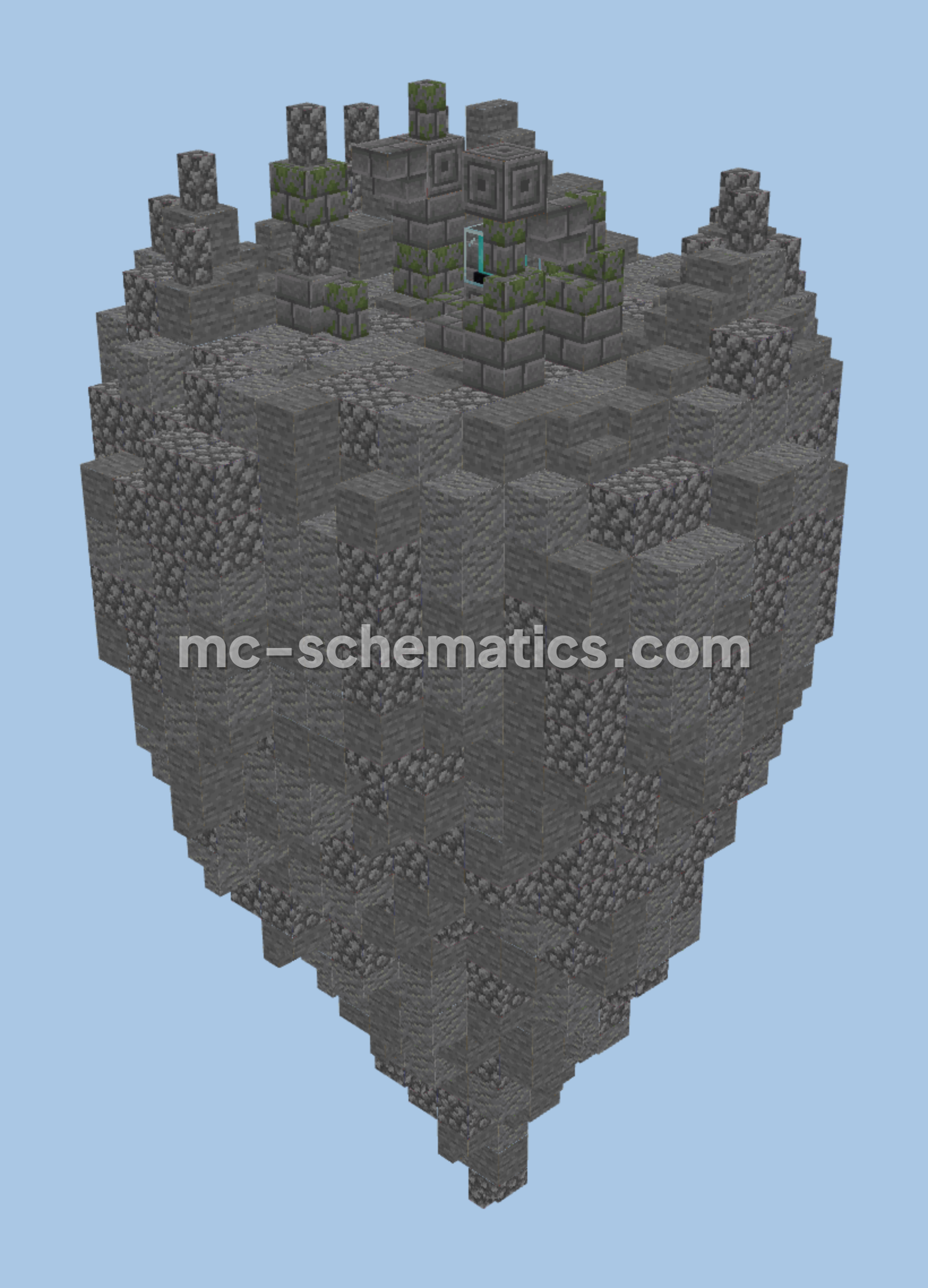 Majestic Flying Stone Island Minecraft schematic preview