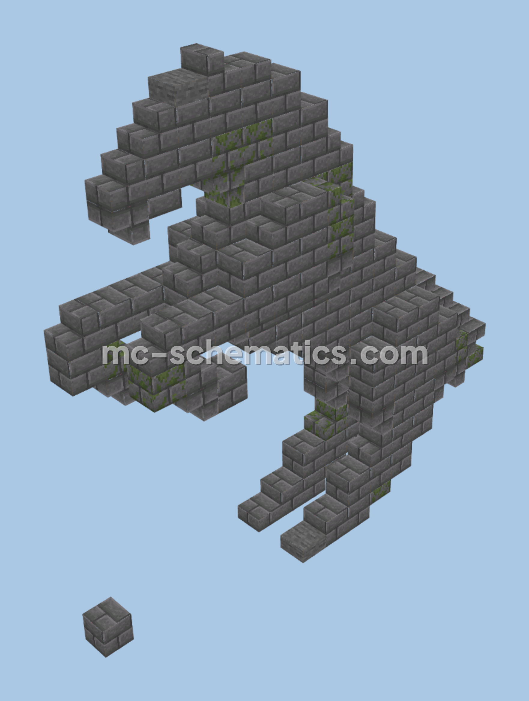 Majestic Horse Monument Minecraft schematic preview