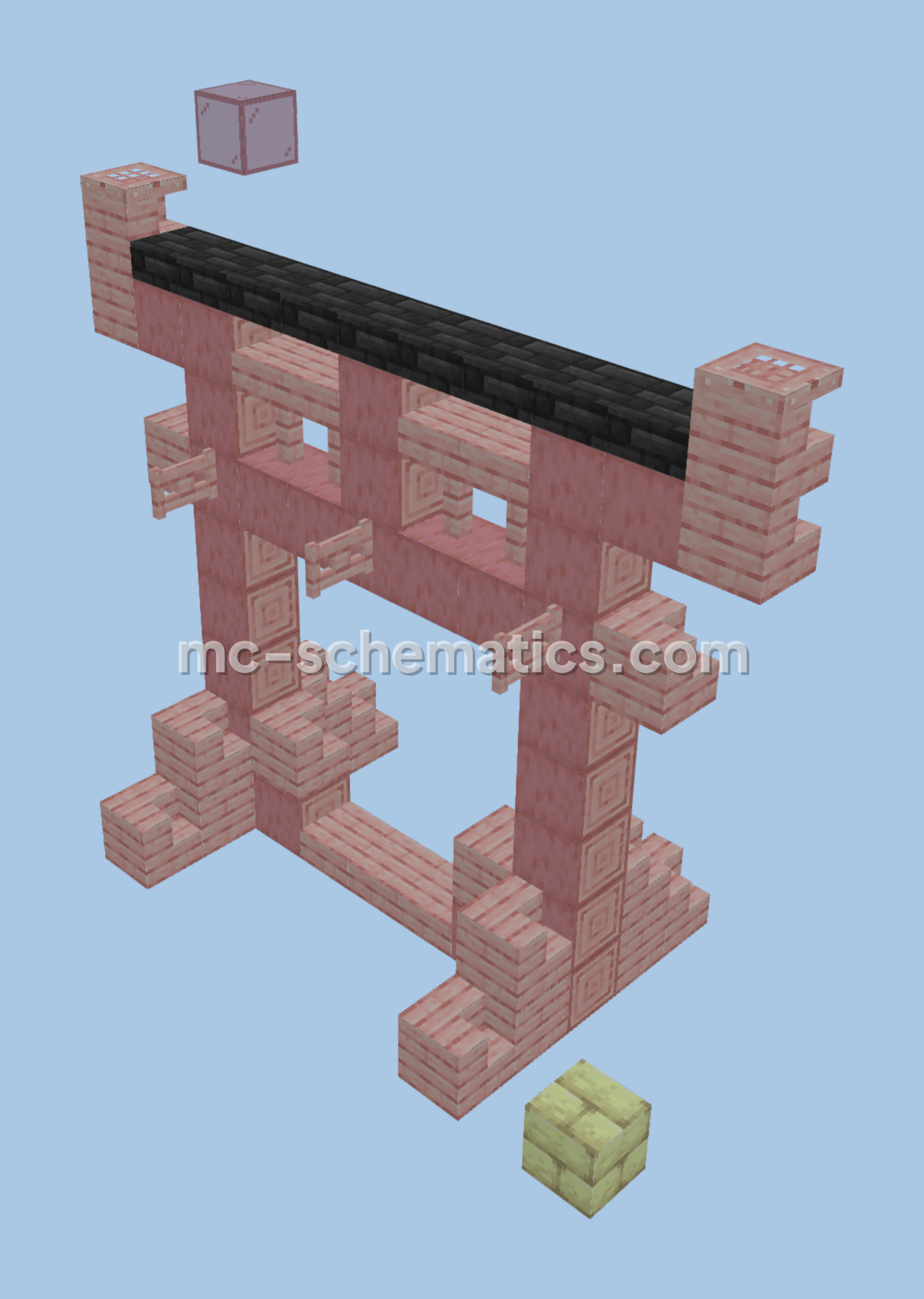 Mangrove Torii Gate Minecraft schematic preview