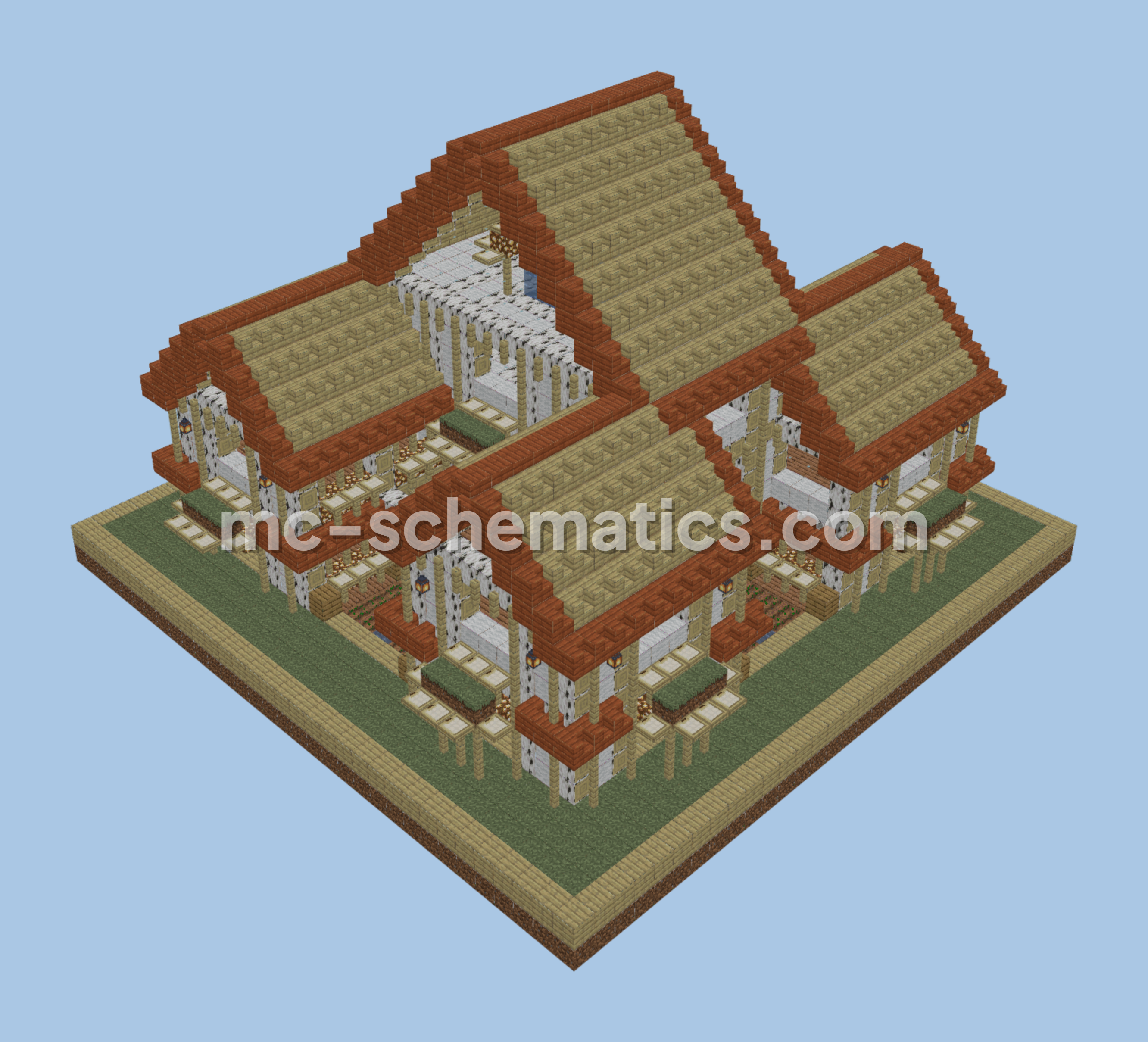 Mansion Starter Home Minecraft schematic preview