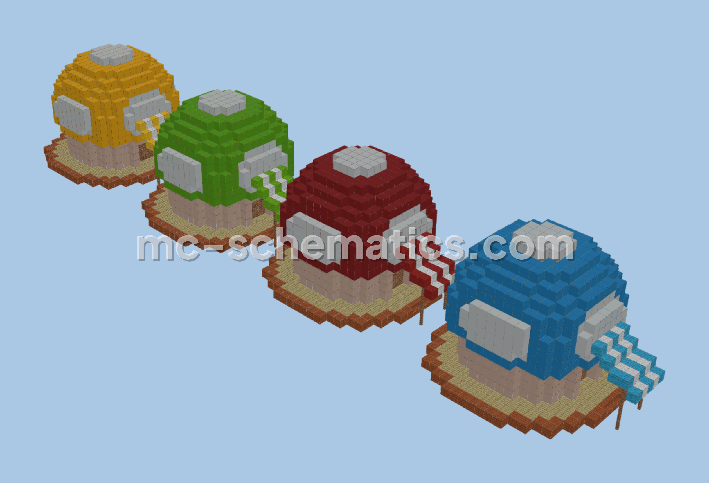 Mario Mushroom House A Minecraft Build Minecraft schematic preview